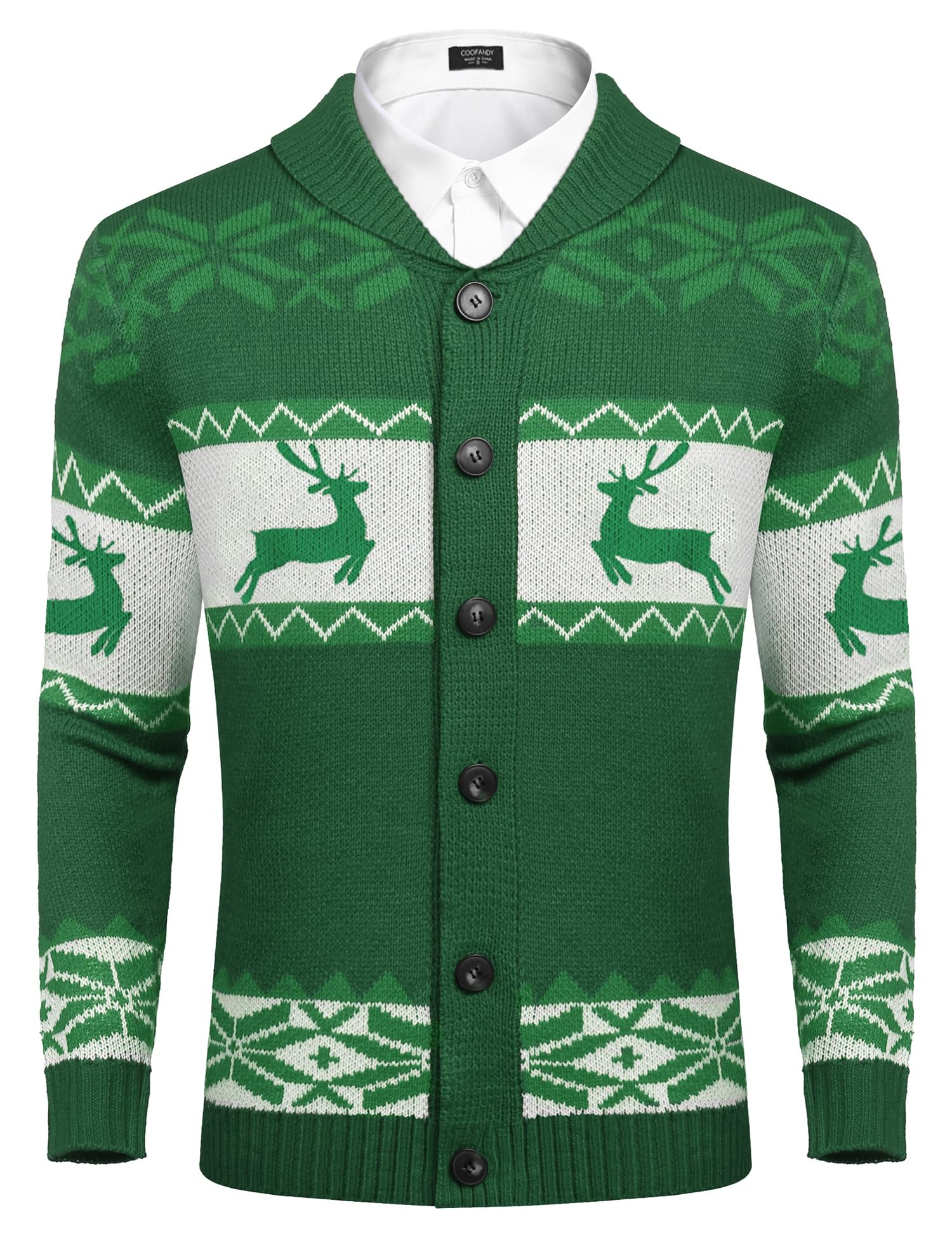 Locker.Ink | Elevate Your Holiday Style with These Men's Christmas Jackets COOFANDY Reindeer Cardigan