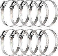 Vista 22 de Juego de 24 abrazaderas de manguera de acero inoxidable ajustables de 1/2"– 3/4" (13-19mm) con engranaje sinfín, abrazaderas de manguera de metal