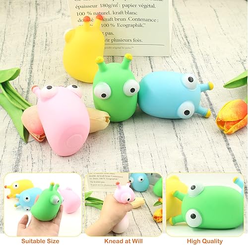 Miniatura 3 de 4 juguetes para aliviar el estrés, bolas de estrés para adultos y niños, juguete squishys para recuerdos de fiesta, regalos (insecto de ojo