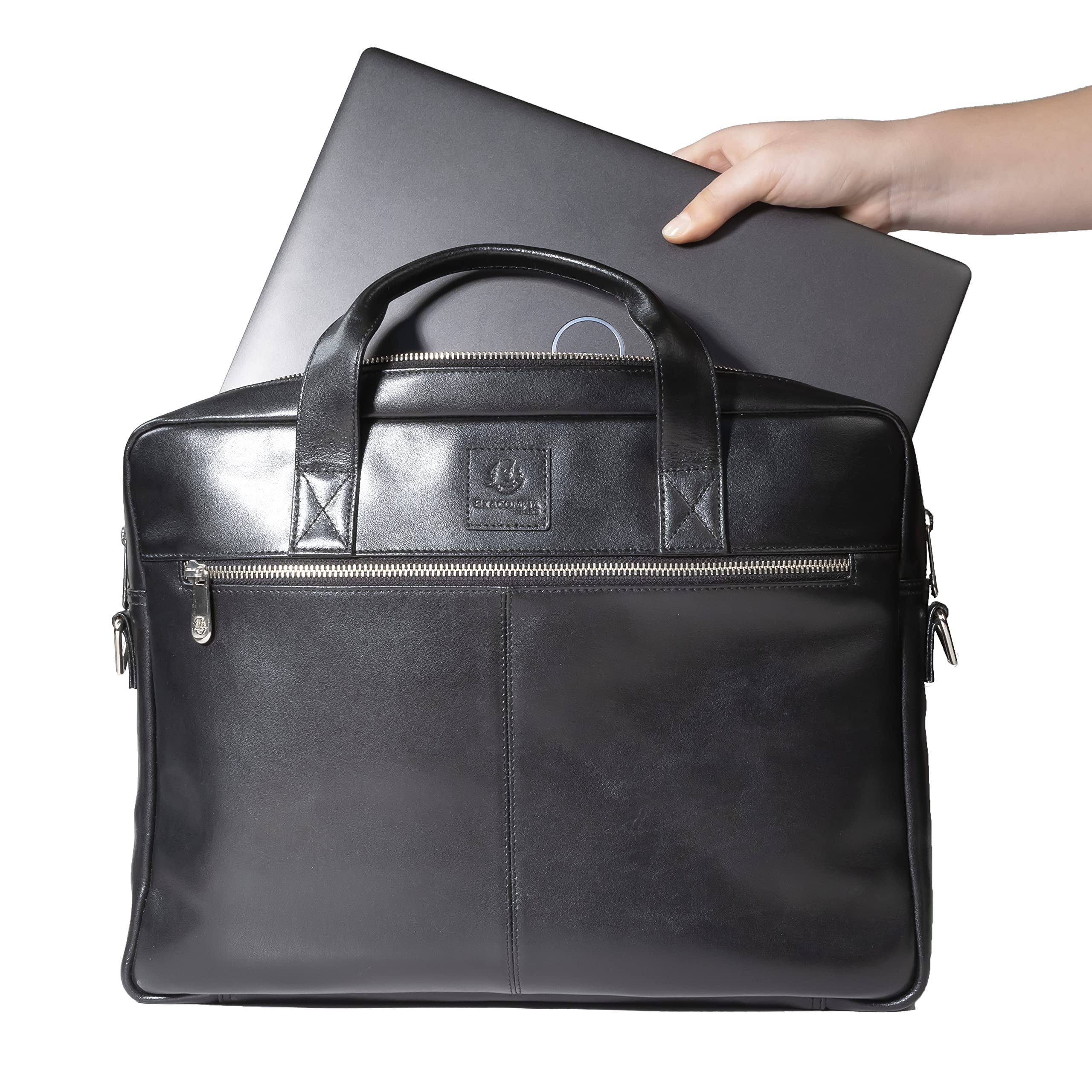 Exacompta 17437E Premium -Umhängetasche Exactive aus hochwertigem Leder mit vielen Innentaschen – Bild 8