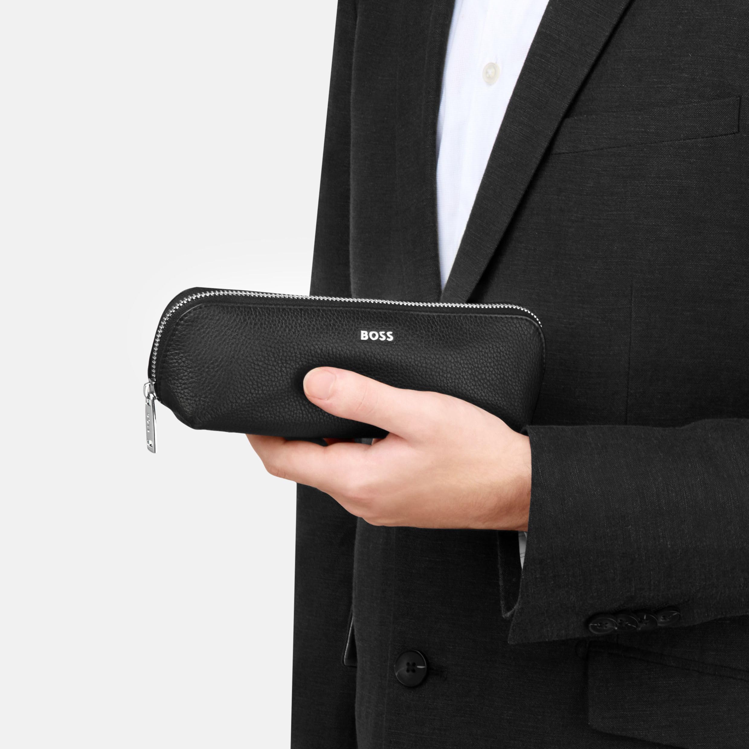 HUGO BOSS Klasyczny długopis Grained, czarny, 21 x 6 x 6.5 cm, Klasyczny długopis Grained Black