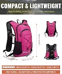 Clakllie Sac à dos léger pour hydratation – Compatible avec 2L Bladder (Non inclus), Pack de sport respirant pour le cyclisme, Randonnée & Trail de plein air, Femmes Hommes