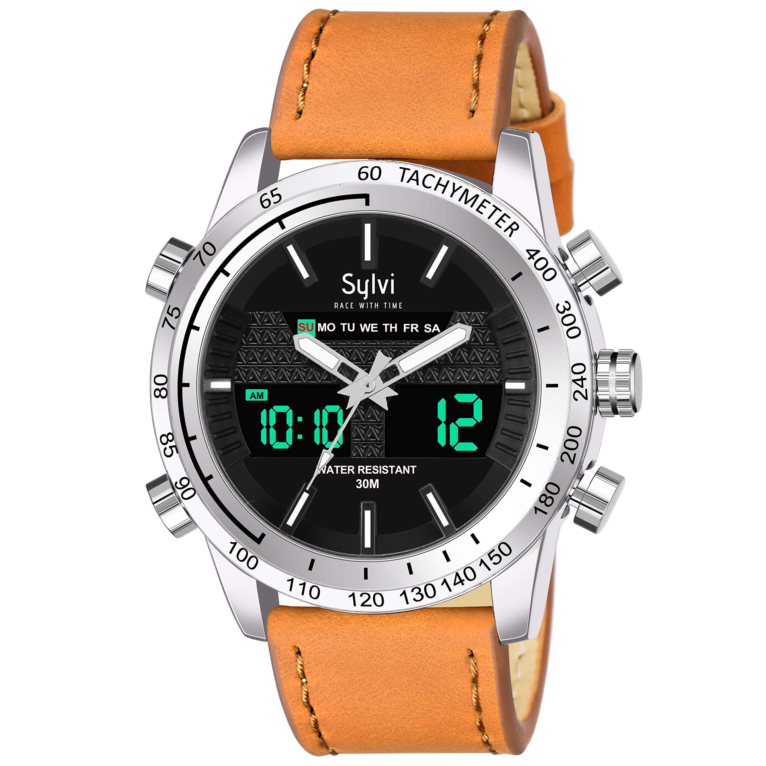 Sylvi Casual Collection Brown YD-FO8071 Analog-Digital Watch - for Men (B07VNSGNJC) Amazon Price History, Amazon Price Tracker