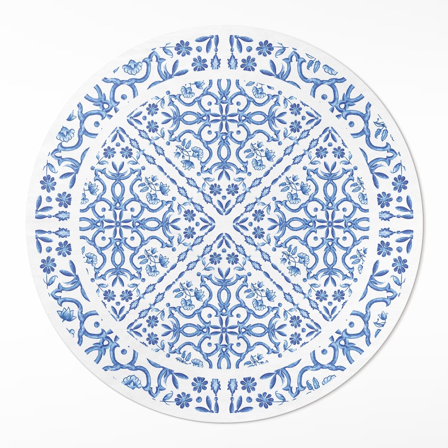 Tapis vinyle ø50 cm résistant à la rayure pour protéger le sol de cuisine