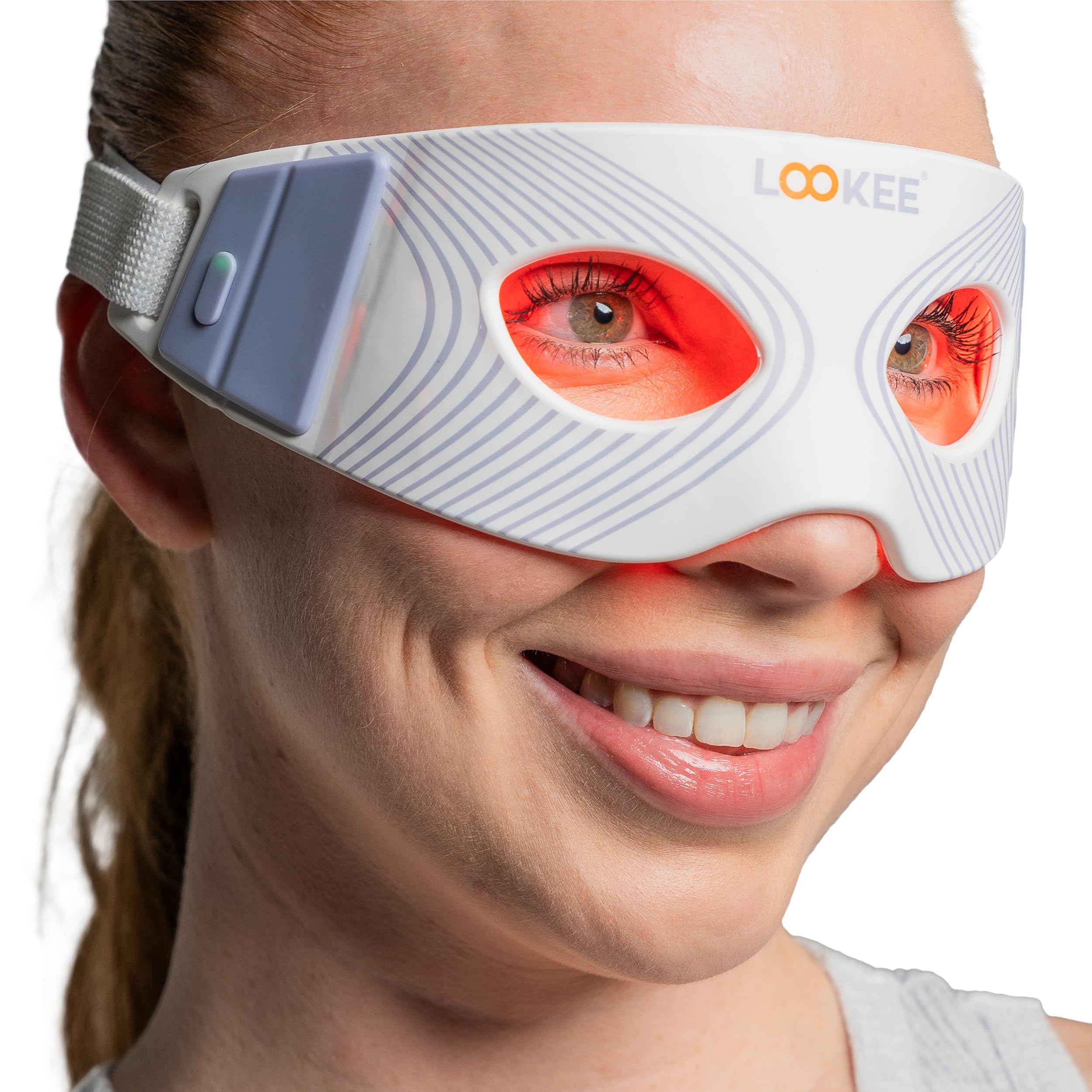 LOOKEE Under Eye Red Light Therapy Glasses - Premium 80 LEDs – Reduce Wrinkles, Dark Circles & Eye Bags, Boost Collagen & Anti-Aging in Just 3 Minutes a Day