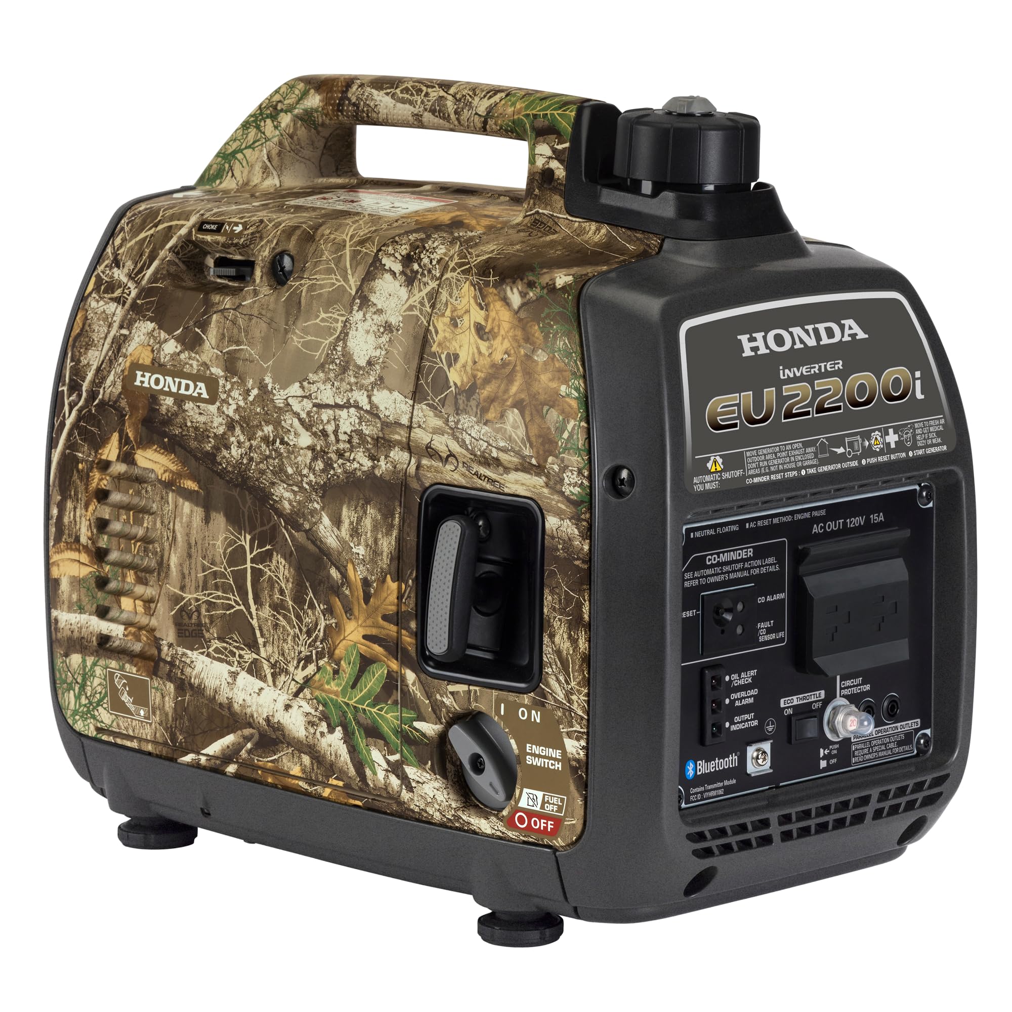 Honda EU2200i Camo 2200 Watt Inverter Generator, Super Quiet 120V Gas Powered Portable Generator for Camping or Home Backup Power Supply, Up to 8.1 Hour Run Time (EU2200ITAN3) - generators | Mubboo