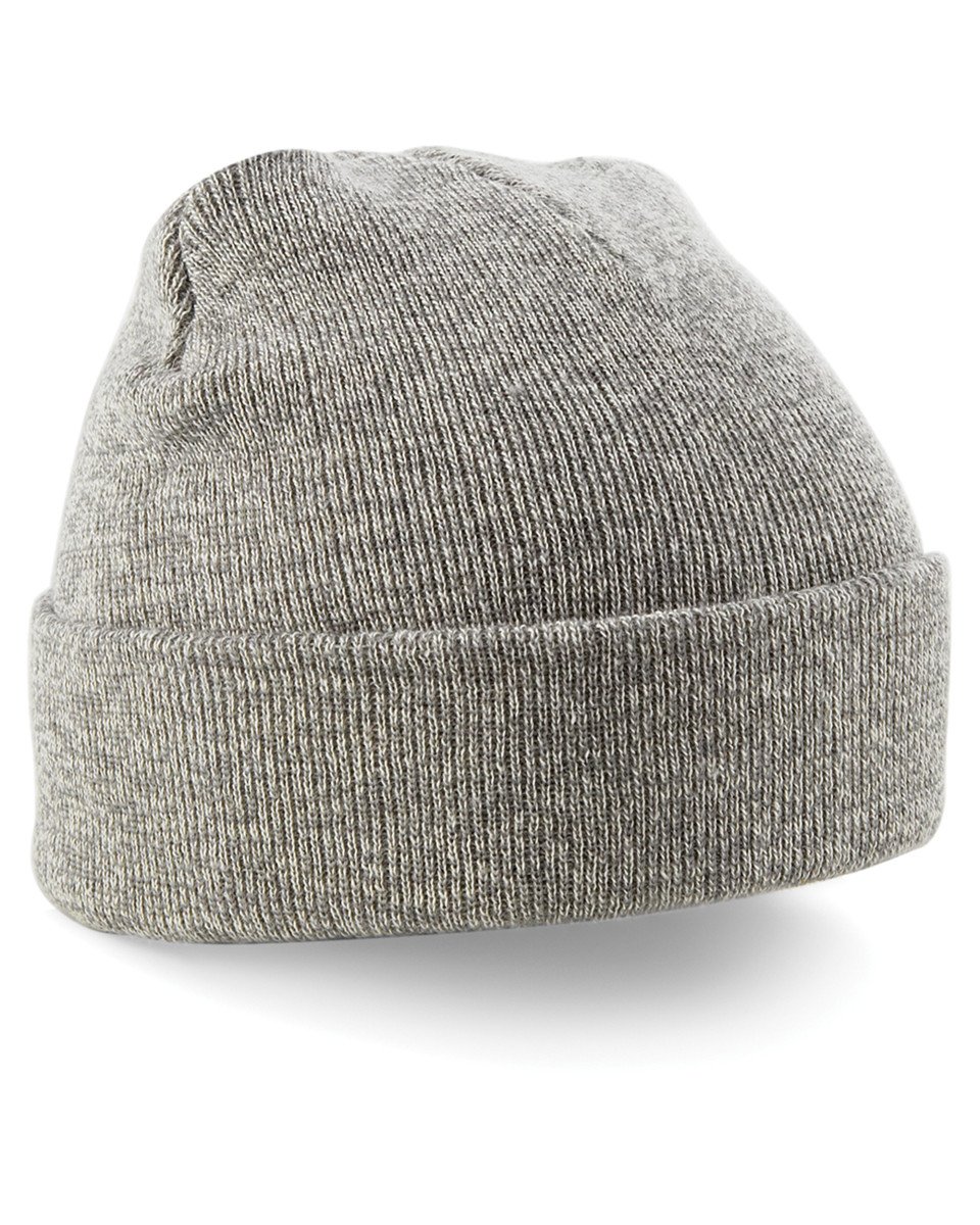 Beechfield Original Cuffed Beanie Colour=Heather Grey Size=O/S