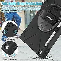 Vista 3 de BRAECNstock - Funda para Apple iPad de 9ª/8ª/7ª generación, de 10.2" 2021/2020/2019, funda protectora a prueba de golpes para iPad de 10.2 pulgadas