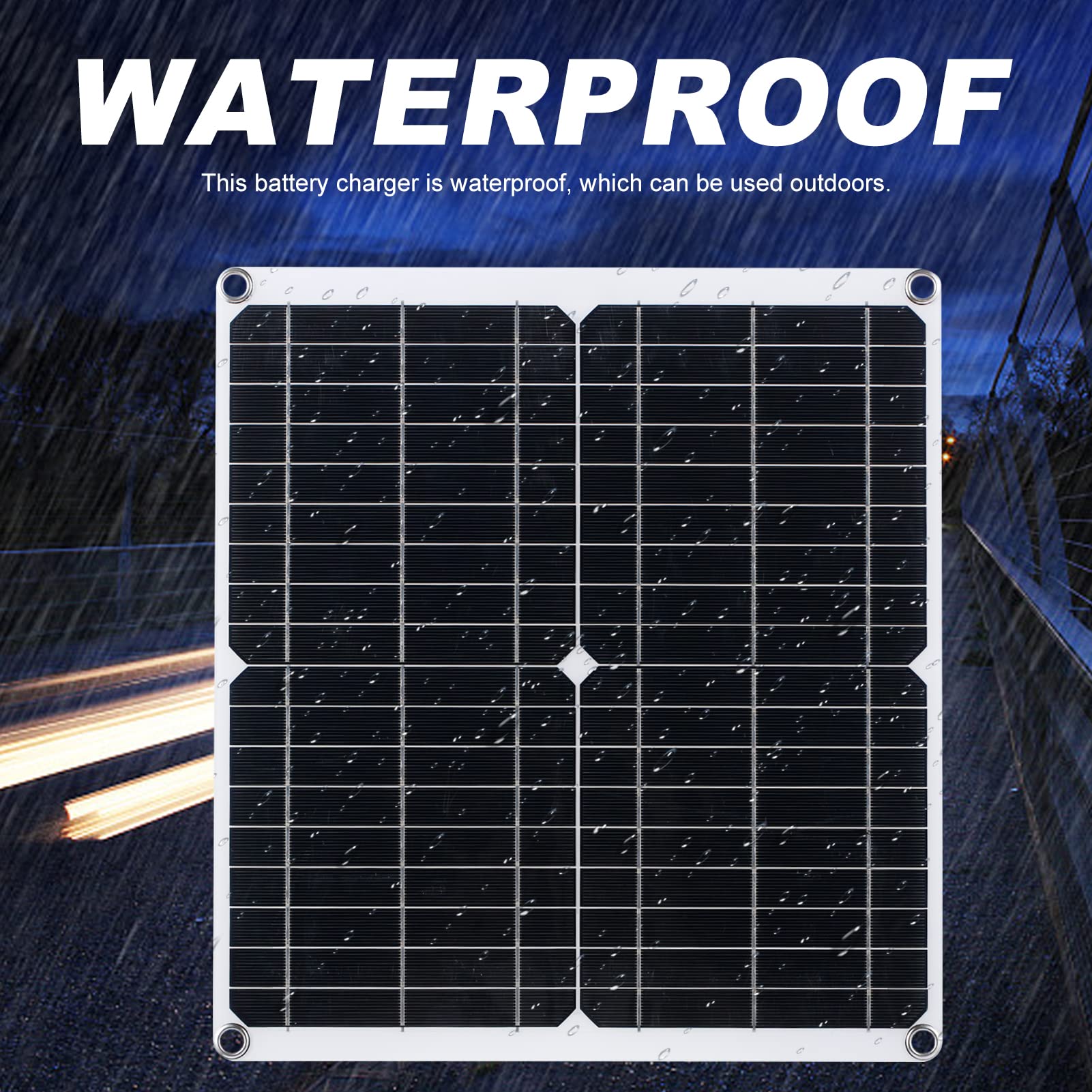 Caricabatterie e mantenitore di Batteria Portatile da Pannello Solare da 20 W, Caricabatterie di Mantenimento Impermeabile con regolatore di Carica Intelligente per Barca da