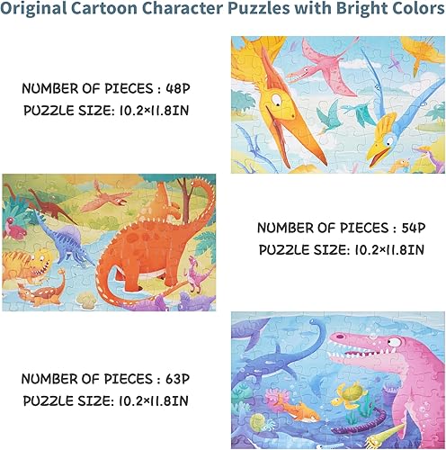 Miniatura 2 de TOI Rompecabezas nivelados para niños de 3.5 años en adelante, rompecabezas de aprendizaje preescolar, juego educativo de piezas grandes para niños