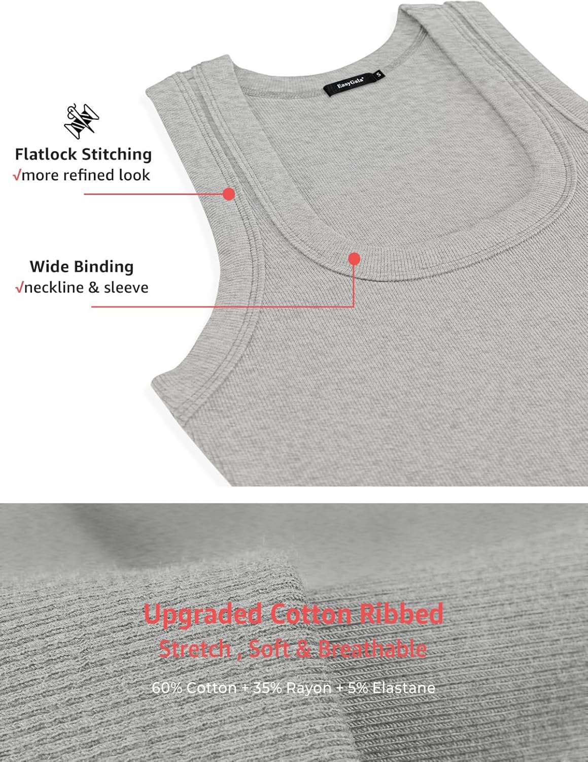 Womens Cotton Ribbed Square Neck Tank Tops Racerback Sleeveless Cami Shirts Slim Fit Summer Basic Clothes 2026 - Image 3