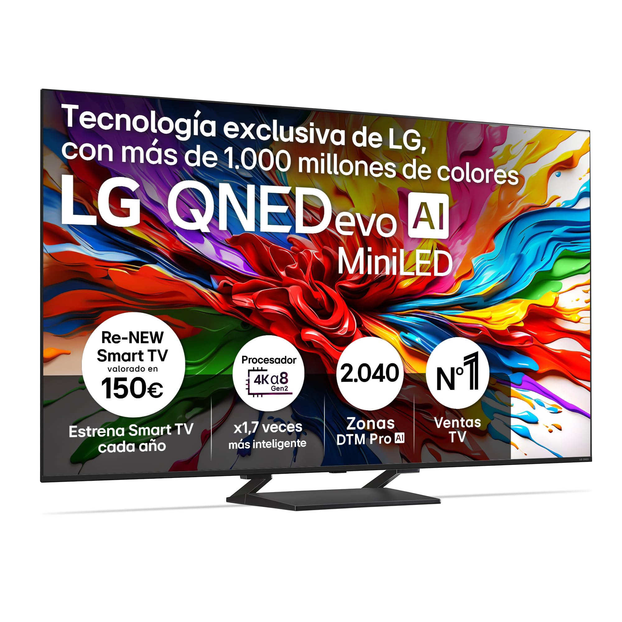 LG 55QNED85A6C - TV 55", 4K QNED EVO, Smart TV, WebOS 25, Procesador Potente e Inteligente, MiniLED AI, Super Upscaling, Dolby Vision y Dilgital Plus, Alexa/Google Assistant, Negro — view 25