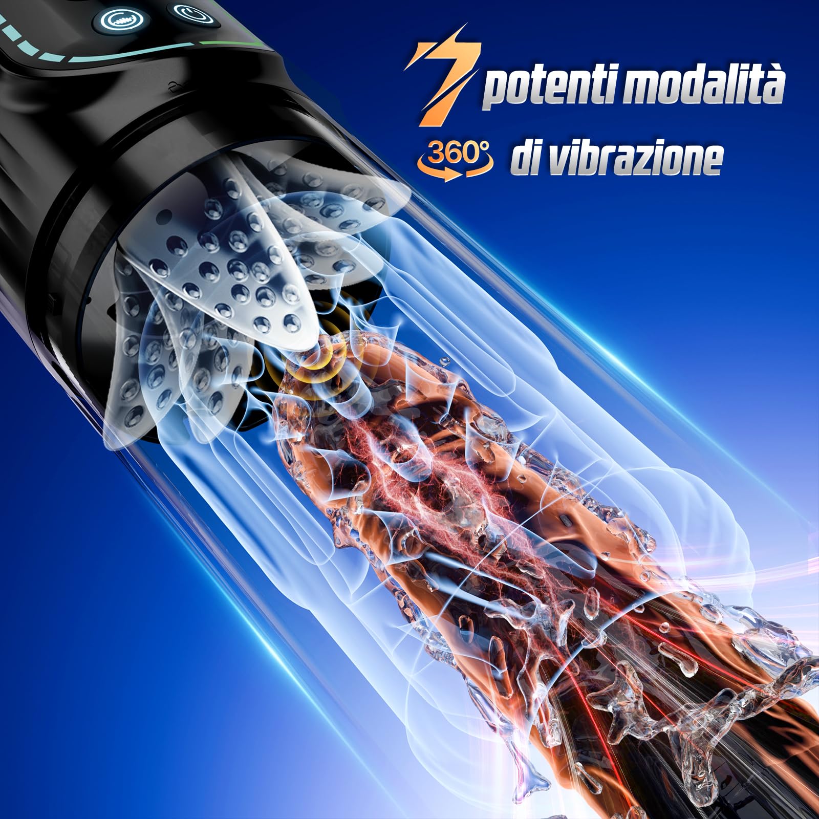 Masturvatore per Uomo con 7 Modi di Telescopica & Rotazione & Succhiare, Masturbtore per Pene Sex Toys, Sexytoysys Uomo 3D Vagina Toys sessuali per Uomini Controllo dell'APP