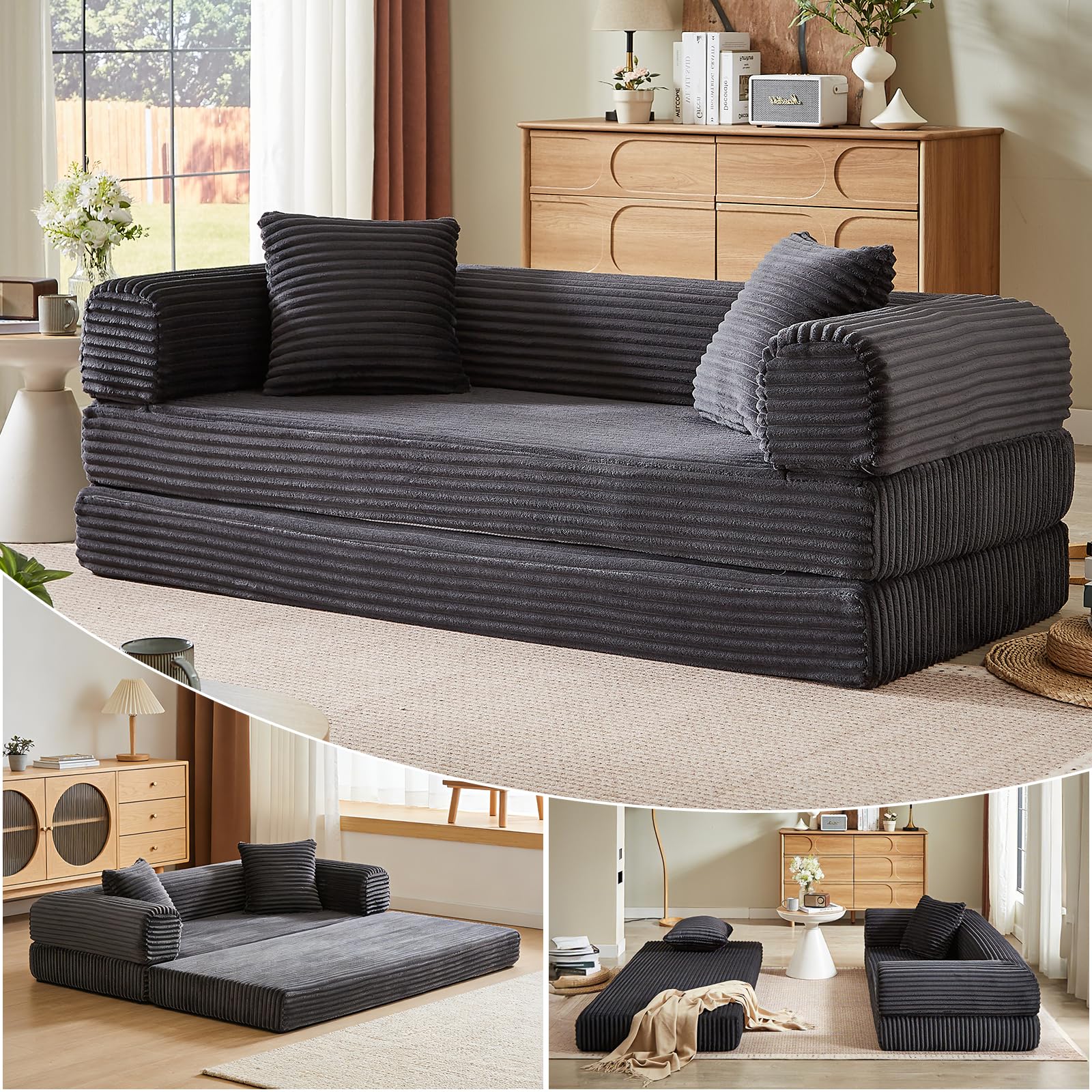 78 Inch Convertible Futon Sofa Bed