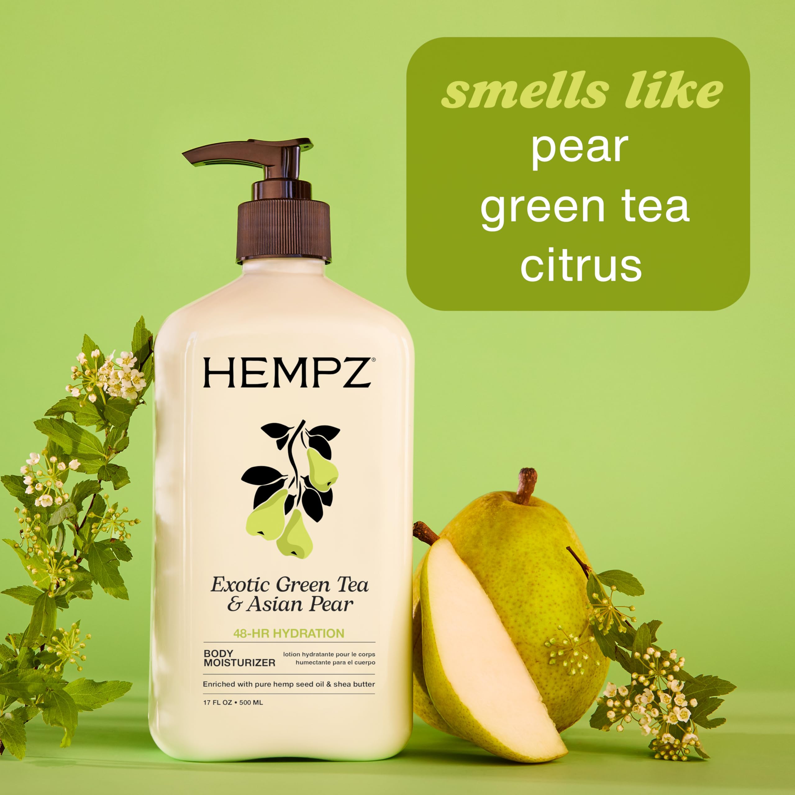 Amazon.com : HEMPZ Body Lotion - Green Tea & Asian Pear Daily