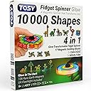 TOSY Magnet Fidget Spinner Glow - 16 Blocks, 3in1 Toy: Transformable Fidget Spinner, Infinity/Puzzle Cube, Glowing, Christmas Stocking Stuffers Gift for Kids/Adults, STEM Sensory Stress Relief