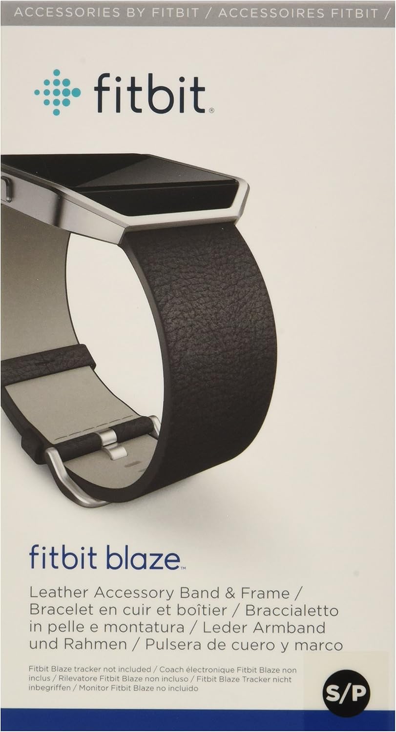 Fitbit Blaze Accessory Band, Leather, Black, Small : Electronics