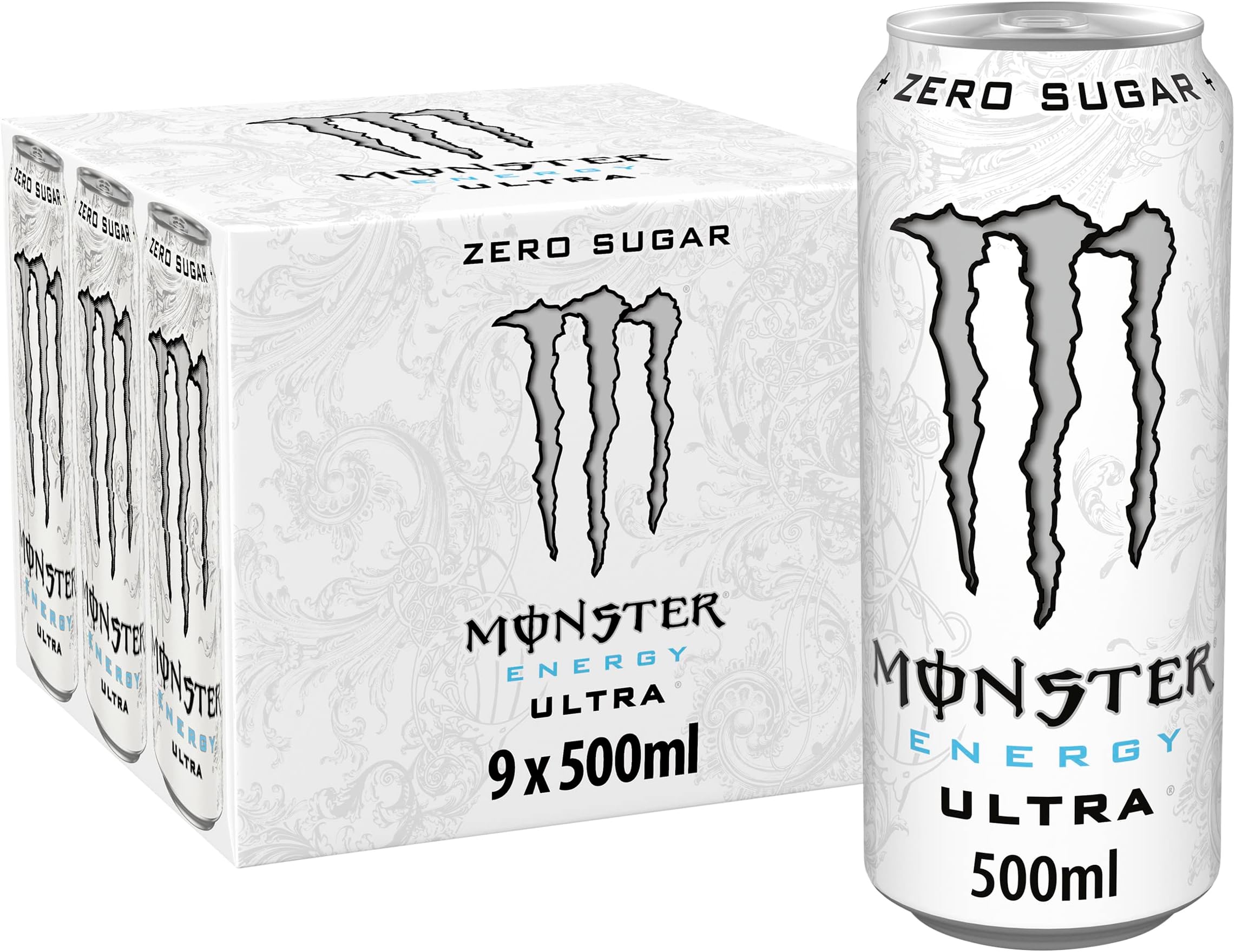 Ultra Energy Drink Zero Sugar, 9 x 500 ml