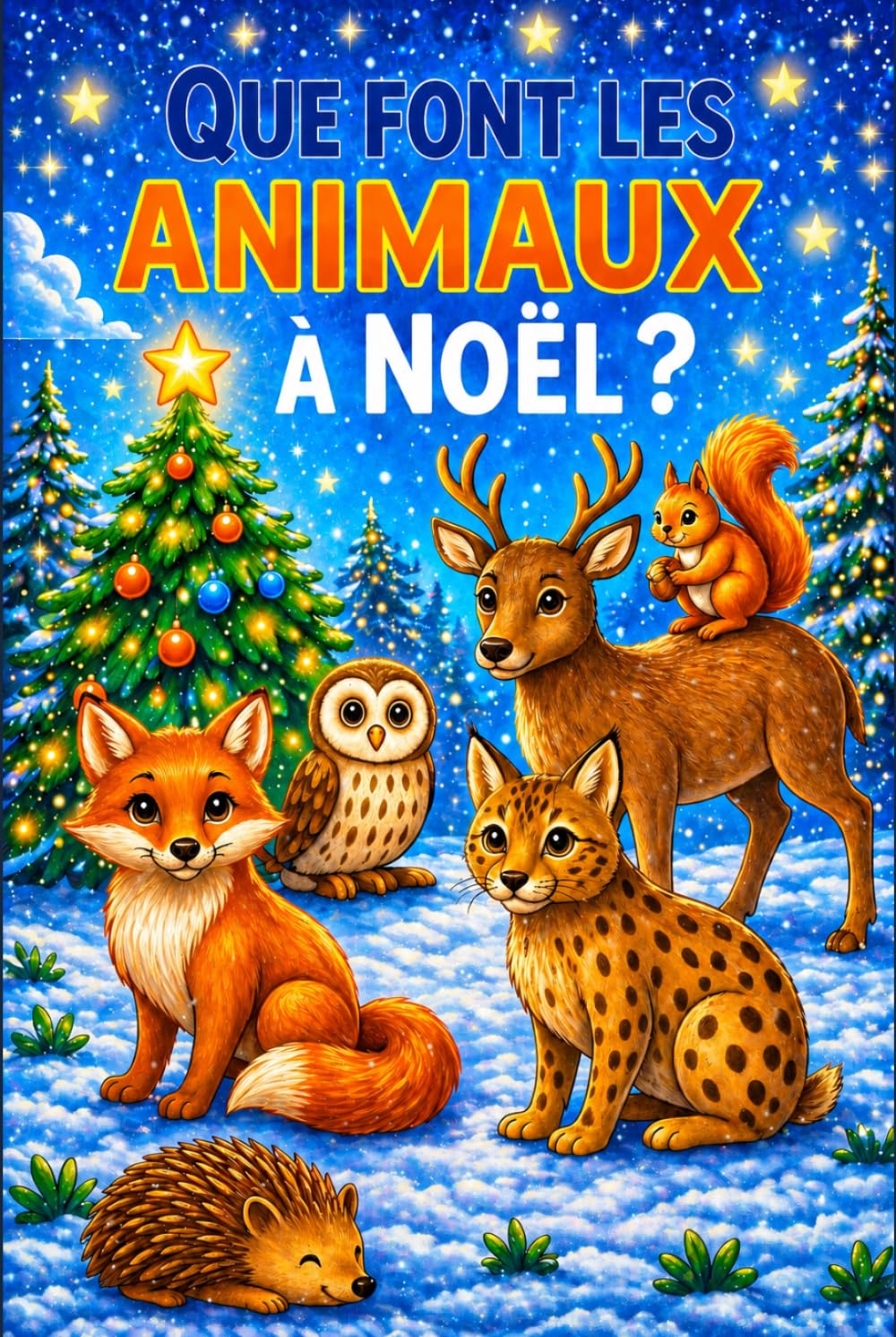 Que font les animaux à Noël: Animaux de la forêt avec 36 illustrations en couleurs (Version Spéciale Prémium) (Que font les animaux au rythme des saisons ?)
