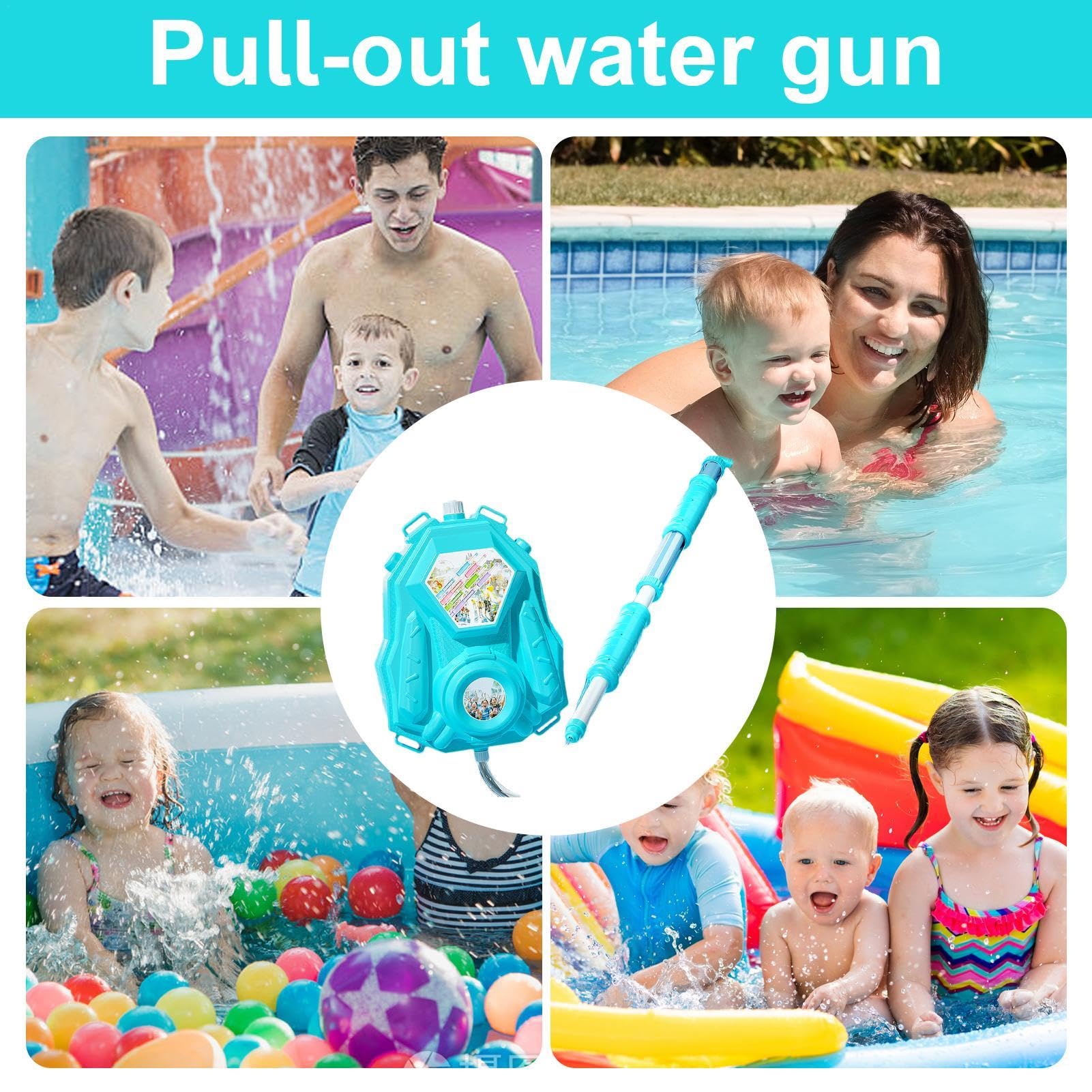 Giocattolo acquatico con serbatoio per zaino, giocattoli a spruzzo | per bambini - Giochi d'acqua da esterno estraibili Iniettore di giochi d'acqua | Divertenti giochi estivi all'aperto con