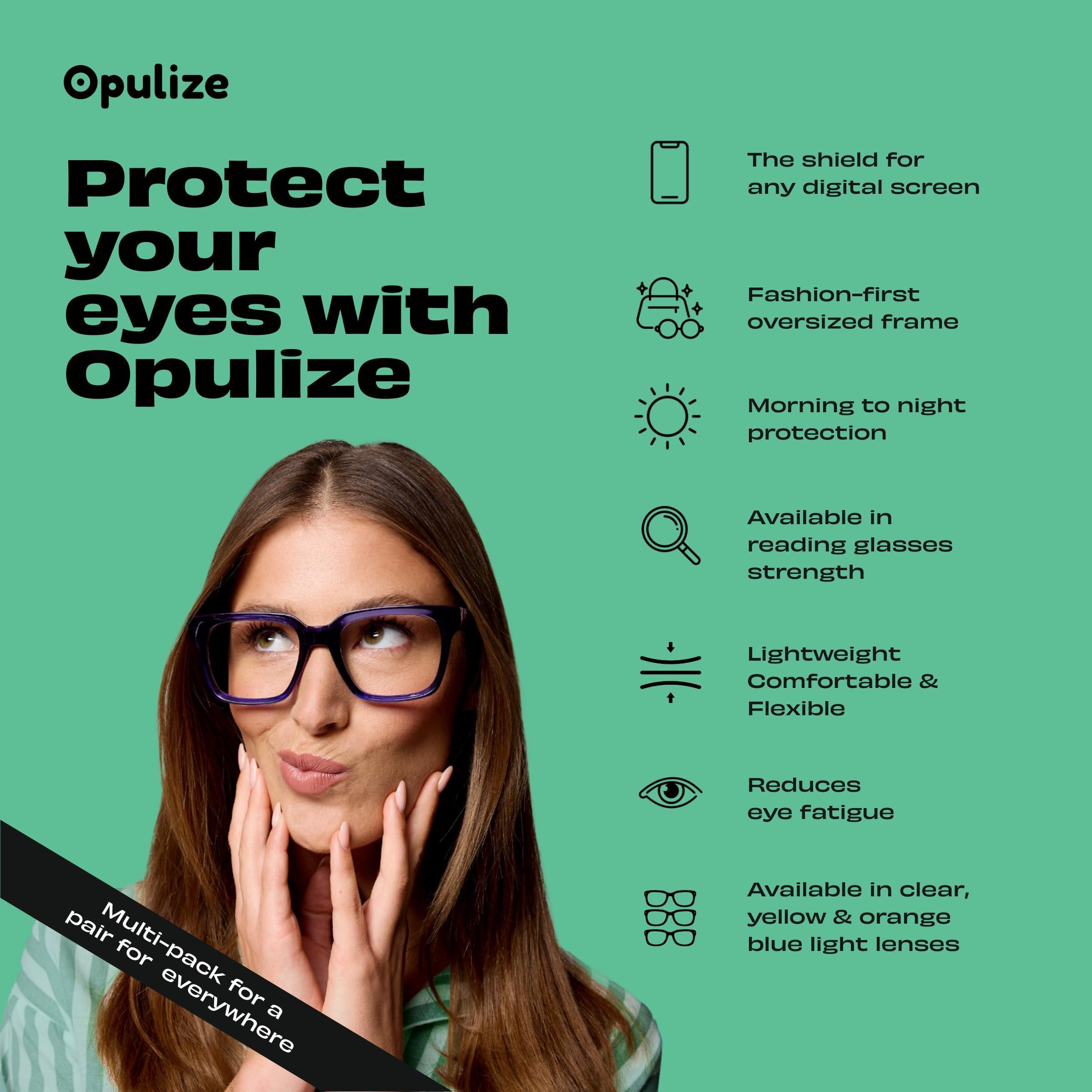 OPULIZE Okulary niebieskie światło Uniseks Era