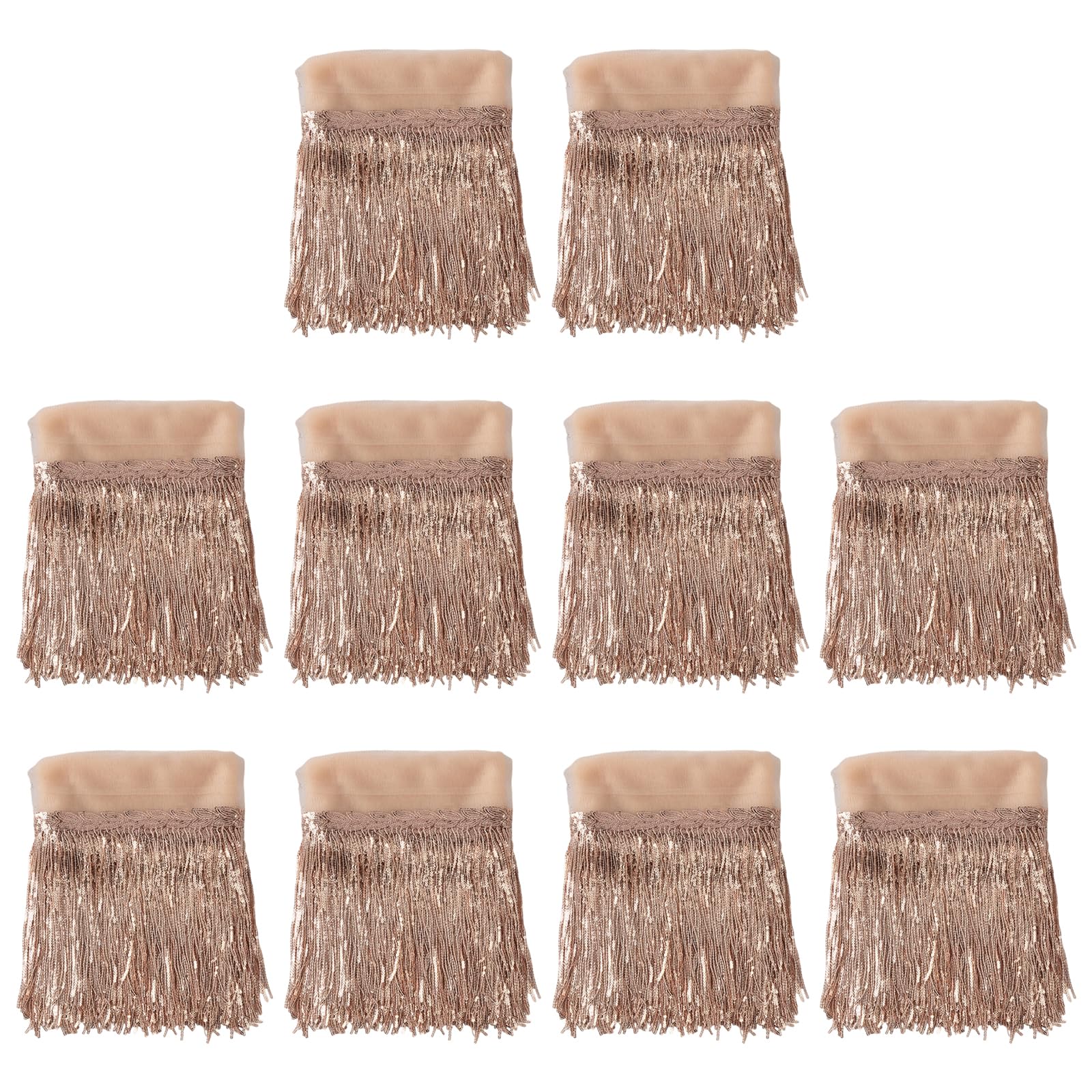 10Pcs 20Cm Sparkly Sequined Tassels Fringe Colorful Garment Embellishment for Upholstery Curtain Pillow Decor Polyester Decoration for Clothing Celebratory Home Decors