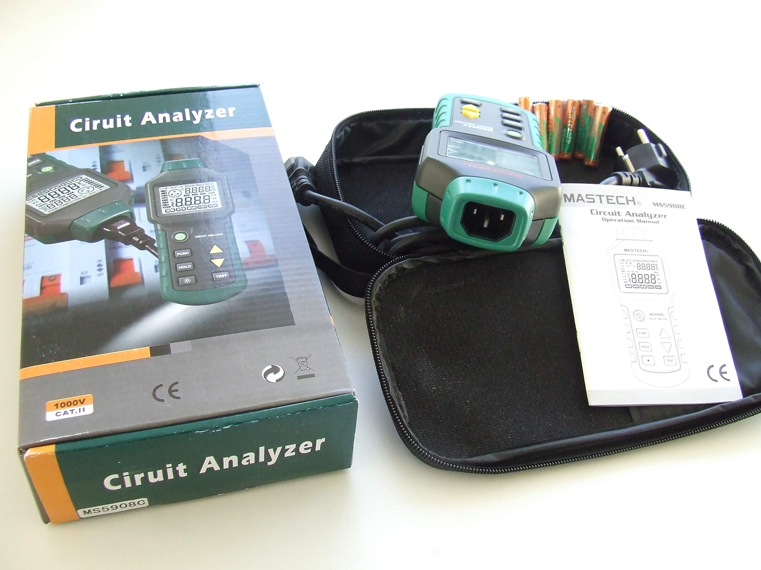 MS5908C Mastech Netzanalysator TRMS RCD/CFCI-Test Circuit Analyzer