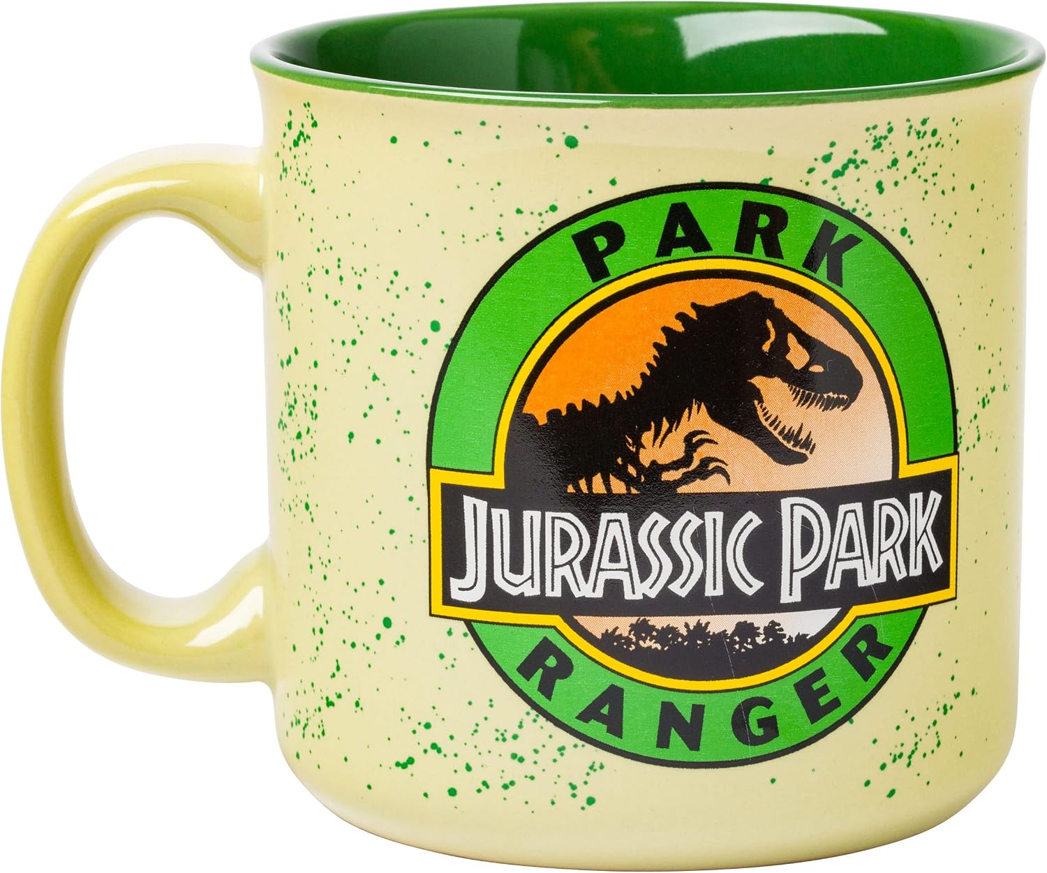 Silver Buffalo Jurassic Park Park Ranger Camper Style Ceramic Coffee Mug, 20 Ounces