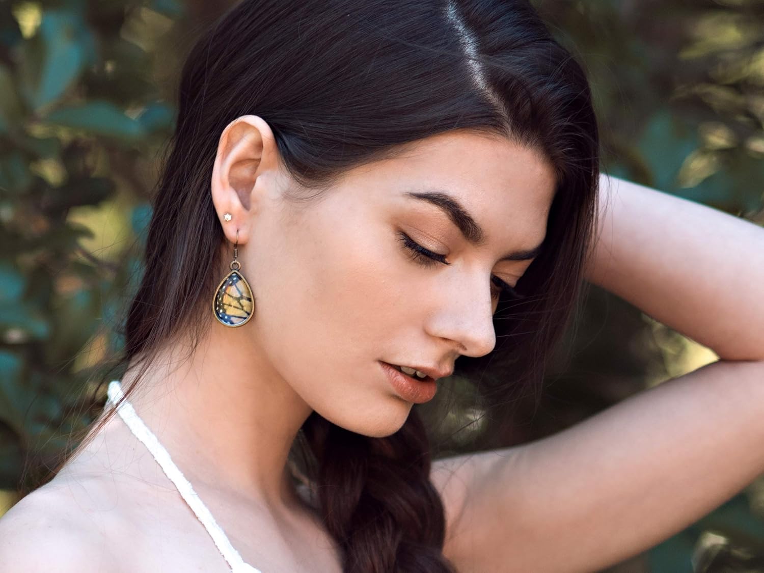 Real butterfly wing earrings for women Monarch butterfly earrings Taxidermy jewelry Real bug earrings Insect earrings