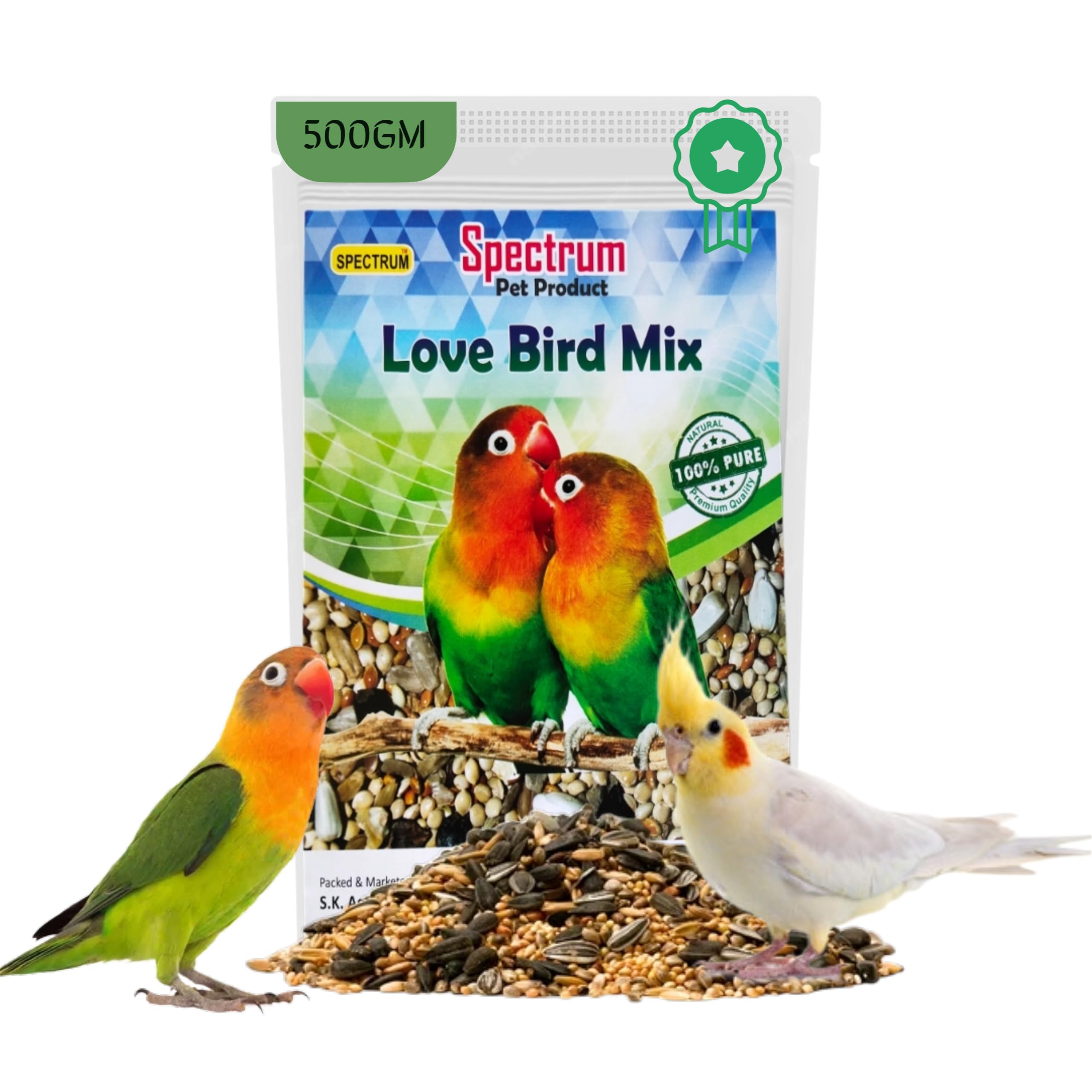 Spectrum Adult Bird Food for Lovebirds & Cockatiel Mix Seeds, Canary Seed, Sunflower, Oats (500 GM) (B0CP9TCY18) Amazon Price History, Amazon Price Tracker