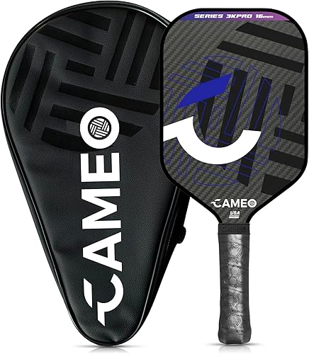 Paletas de pickleball  Paleta de pickleball de fibra de carbono de grafito 3K  Paleta de pickleball de 0.630 in  Paletas de pickleball Control y