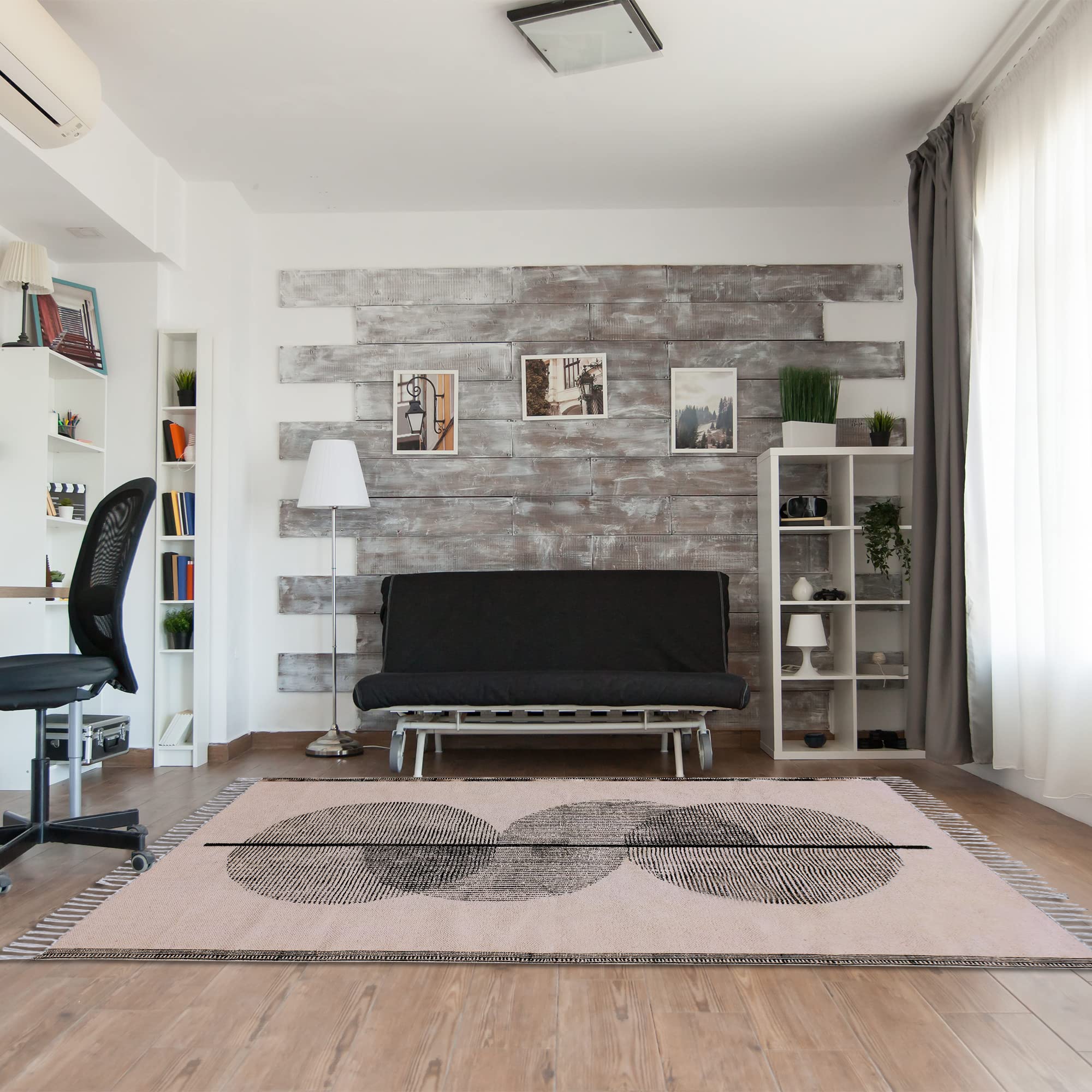 Tapis bohème imprimé à la main en coton de qualité supérieure 2x3m