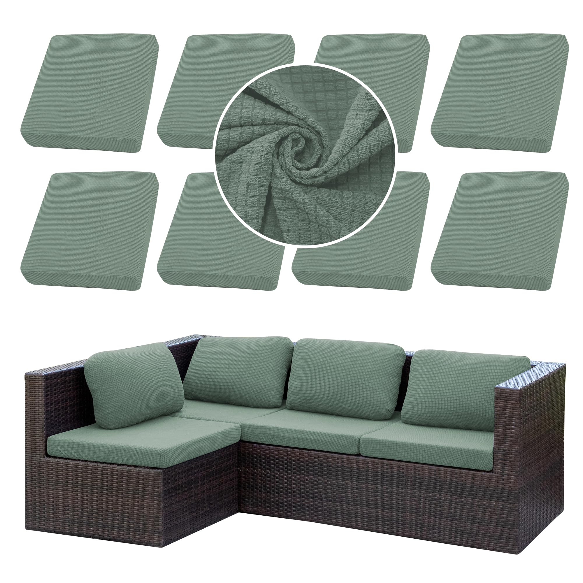 Photo 1 of SUKAIKEQA 8PCS Patio Cushion Covers