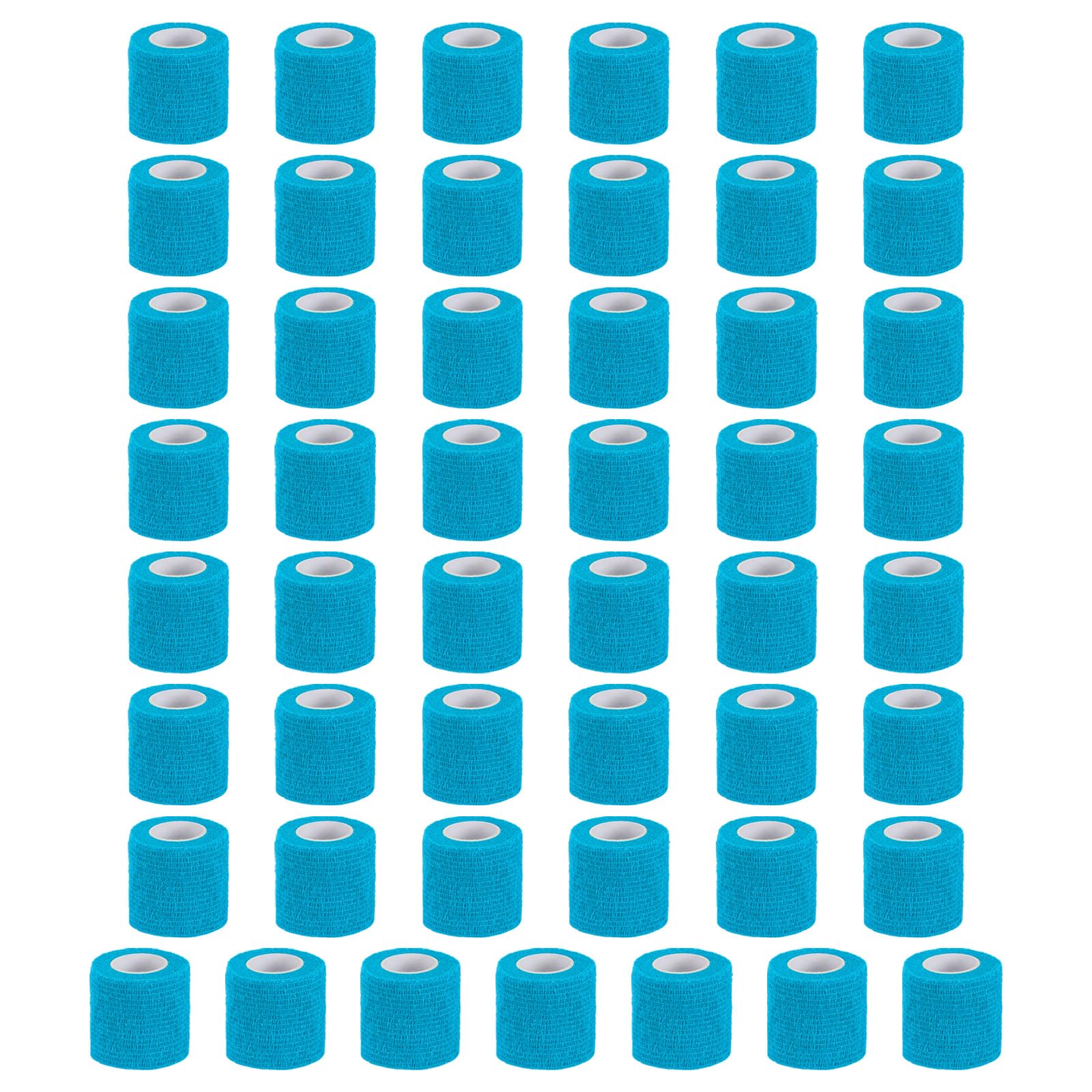 PATIKIL Vendaje autoadhesivo de 177 pulgadas x 2 pulgadas, 50 unidades, elástico, autoadhesivo, transpirable, vendaje envolvente para deporte, elástico, atlético, tobillo, vendaje al aire libre, azul