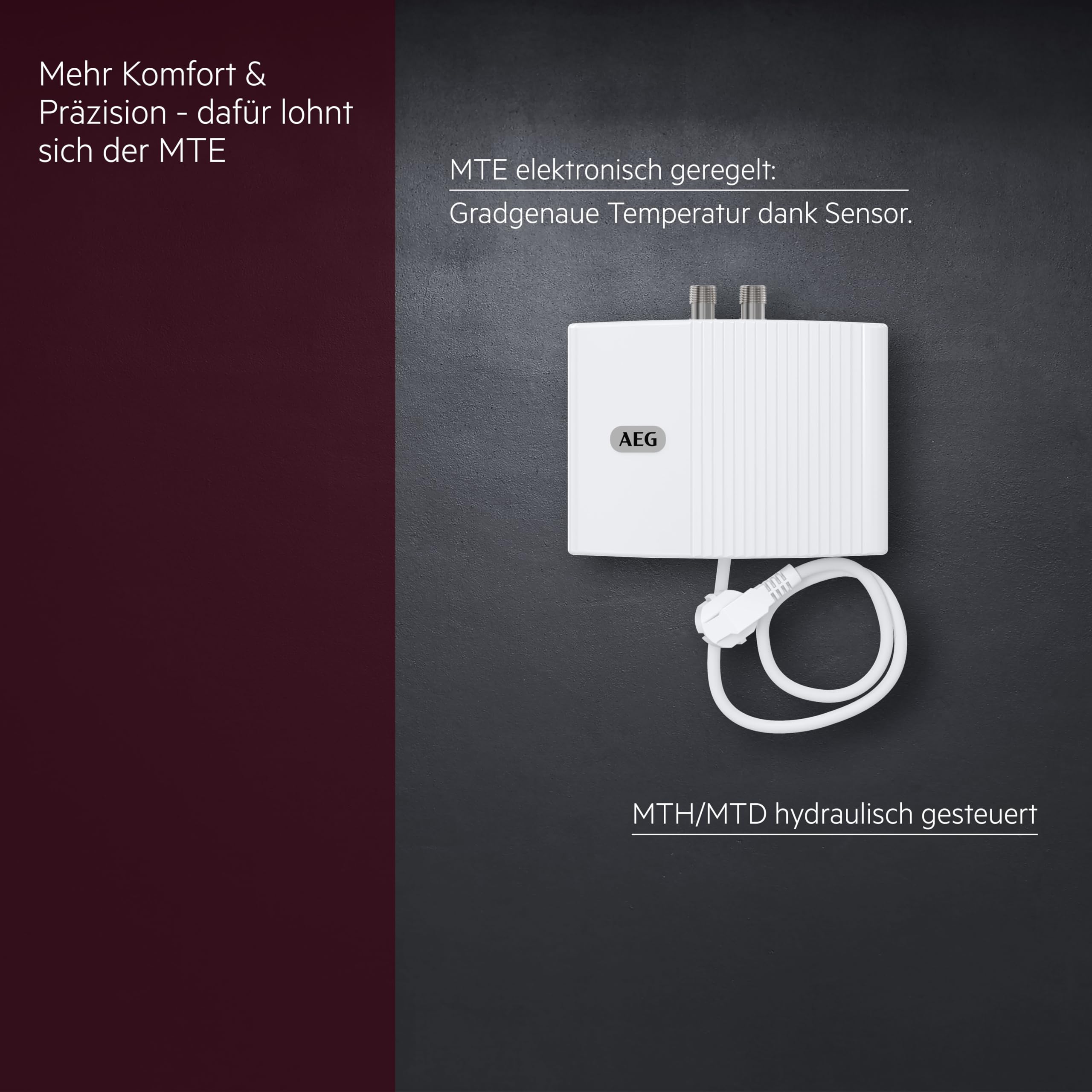 AEG MTE 350 Klein-Durchlauferhitzer 3,5 kW 230V druckfest drucklos Made in Germany