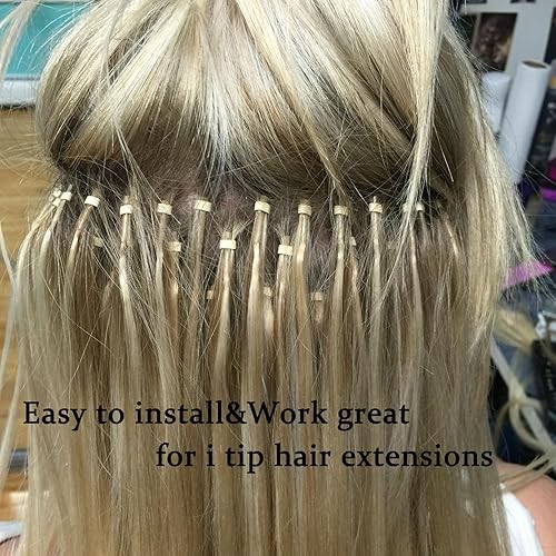 Miniatura 10 de 2500 piezas de extensiones de cabello con microanillos y cuentas, cuentas forradas de silicona de 0.197in para extensiones de cabello humano,