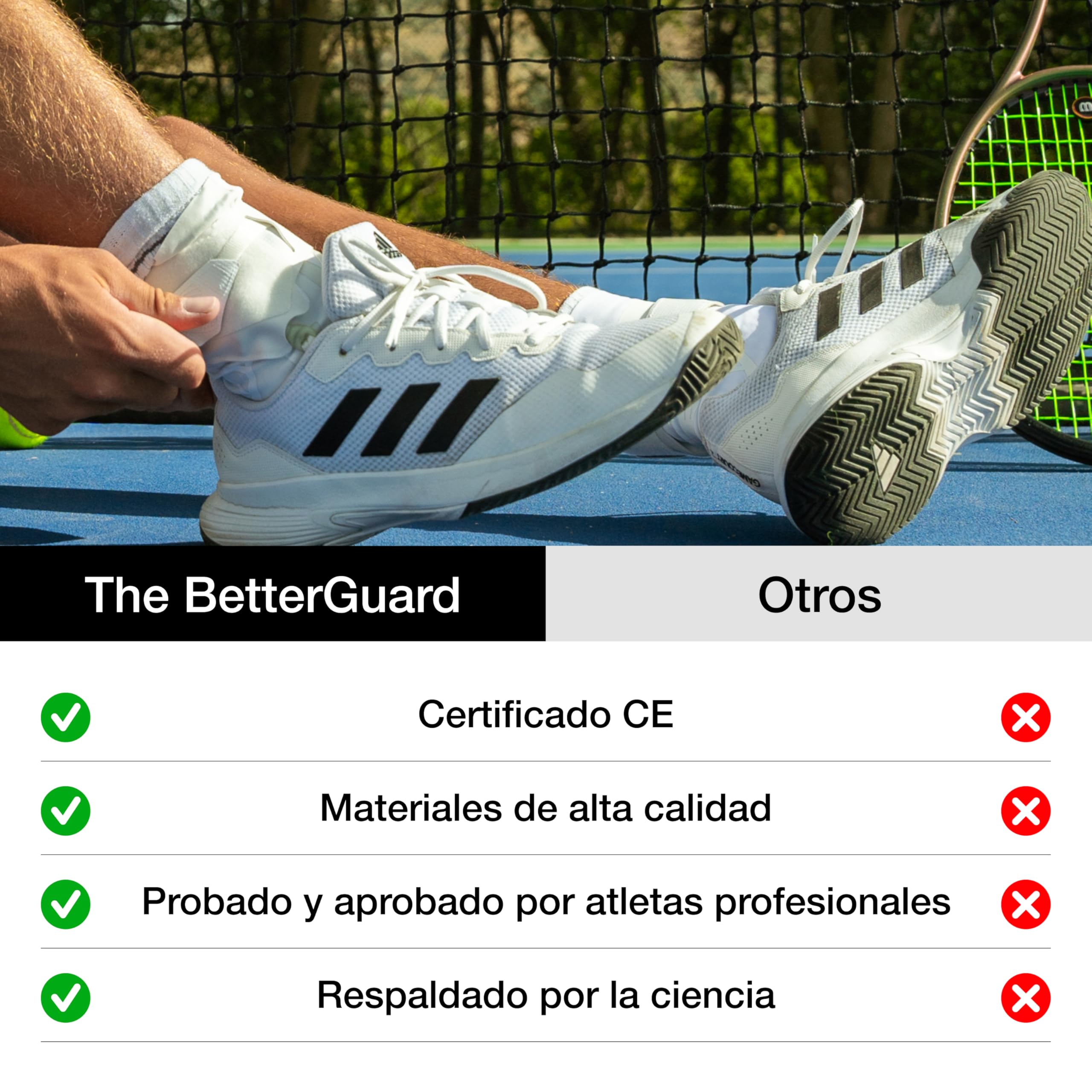 Tobillera de compresión doble para hombres y mujeres 2.0. Compresión de doble capa. Máxima protección para lesiones de tobillo en baloncesto, fútbol y otros deportes - Blanco (S, Izquierda)