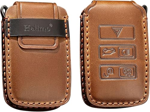 SANRILY Funda inteligente para llave Land Rover sin llave, funda suave de protección completa, Marrón