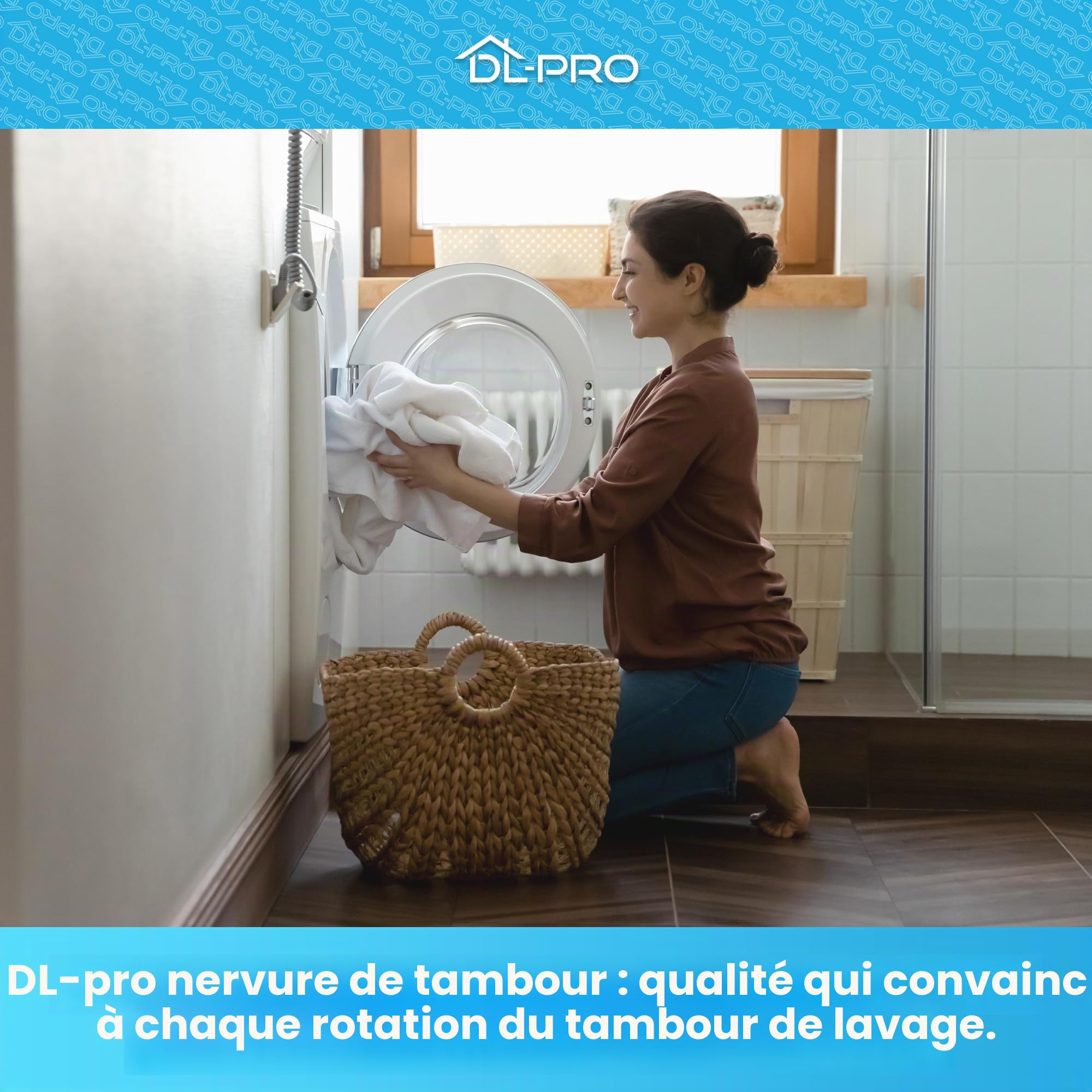 DL-pro Lot de 3 aubes de tambour 31x6,1x4,2cm pour Candy Hoover Otsein 43005989 Ensemble robuste d'aubes de tambour avec 31 trous Gris pour tambour de lave-linge