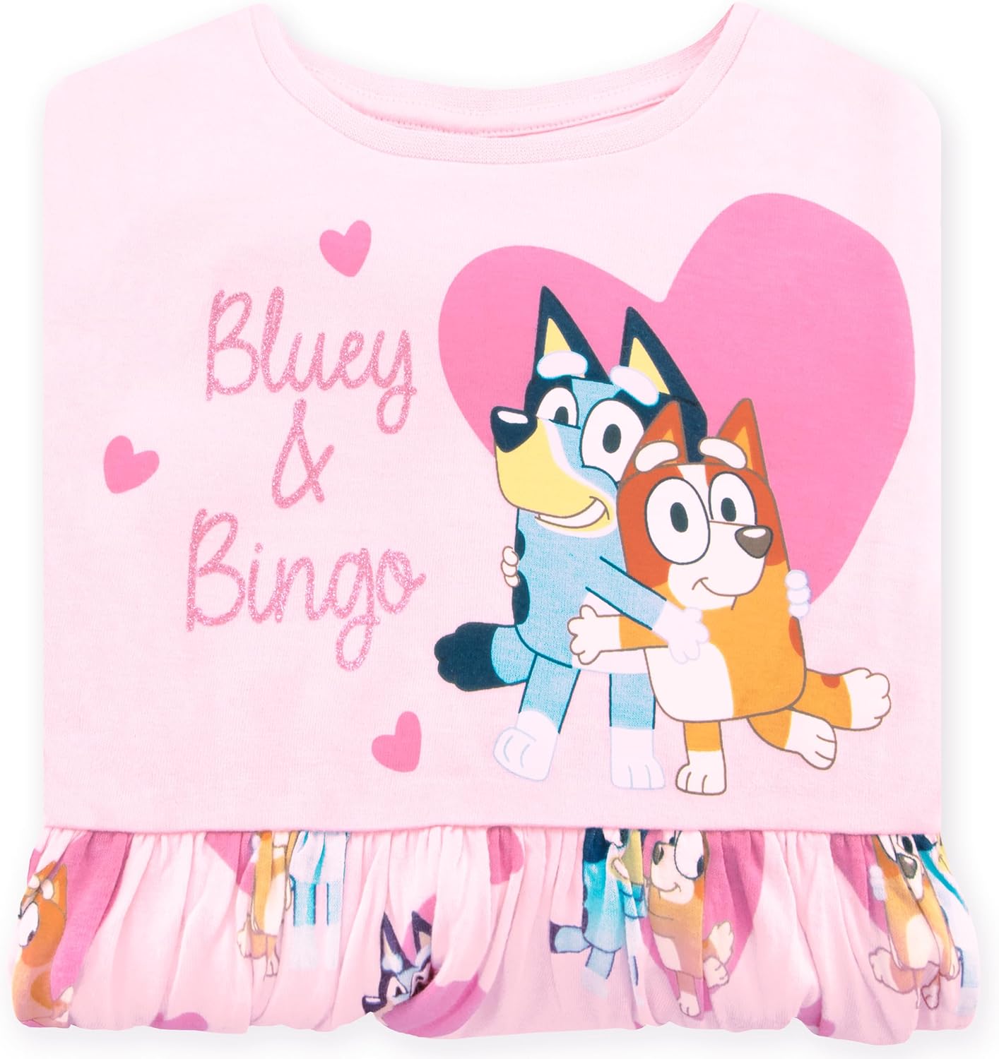 Bluey Dress | Bingo Glitter Cotton Summer Dress for Girls | Skater Dresses with Short Sleeves - Image 8