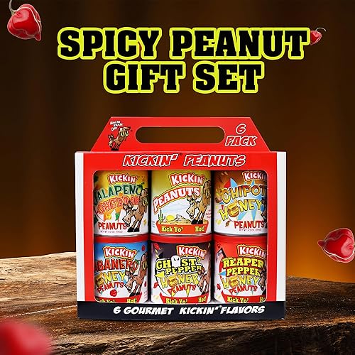 Miniatura 4 de ASS KICKIN' Cacahuetes picantes picantes, paquete variado de 4.25 onzas, paquete de 6 unidades, maní gourmet picante, prueba si te atreves