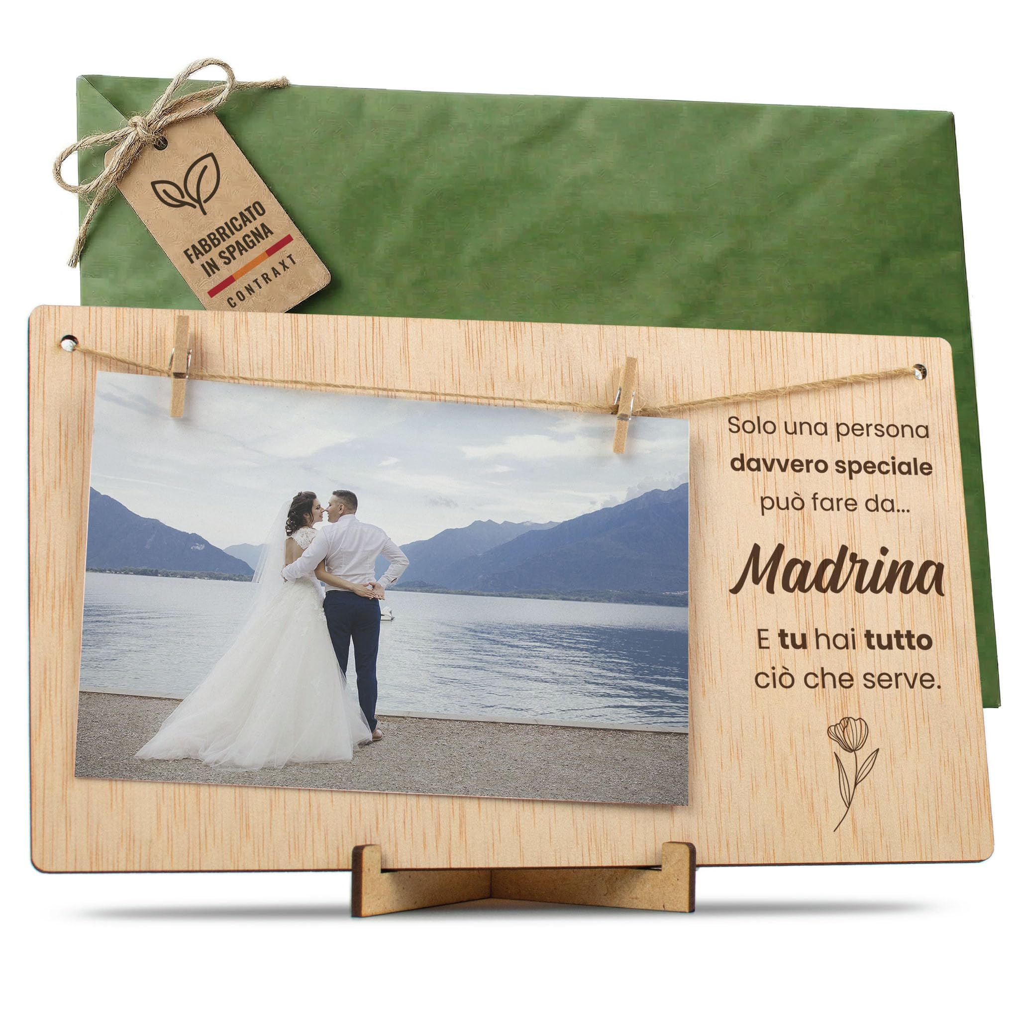 CONTRAXT Marco de Fotos Mama Dia de la Madre. Colgar fotos con pinzas madera natural ideas regalos detalles para mama postal madre primeriza wonderful original (Madre ES) — view 40