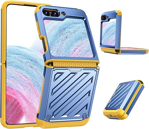 Vista 8 de Compatible con Samsung Galaxy Z Flip 5 5G 2023 Funda de teléfono resistente delgada de goma protectora de policarbonato duro antideslizante híbrido