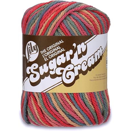 Lily Sugar'n Cream The Original Ombre Yarn 2oz, Vegan Yarn