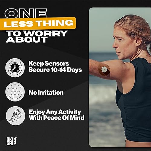 Miniatura 3 de Skin Grip Freestyle Libre 2 & Lingo Sensors Cover - Compatible con juegos de infusión, cinta adhesiva impermeable, cubiertas con corte (no para