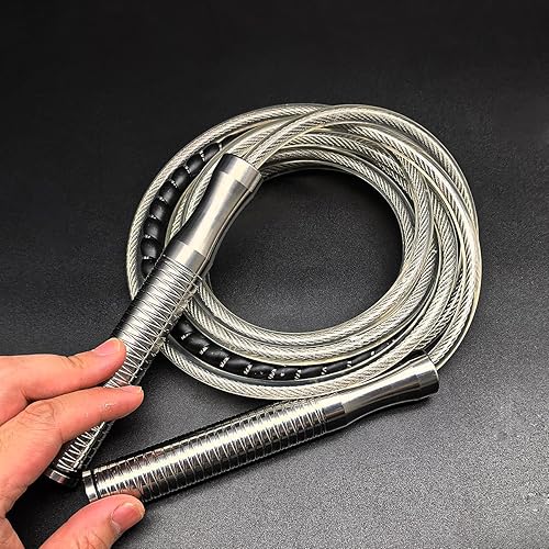 Miniatura 7 de Ahomie Cuerda de saltar pesada, cuerda de salto pesada para mujeres, hombres, entrenamiento de fitness y resistencia, cuerda ajustable y gruesa,