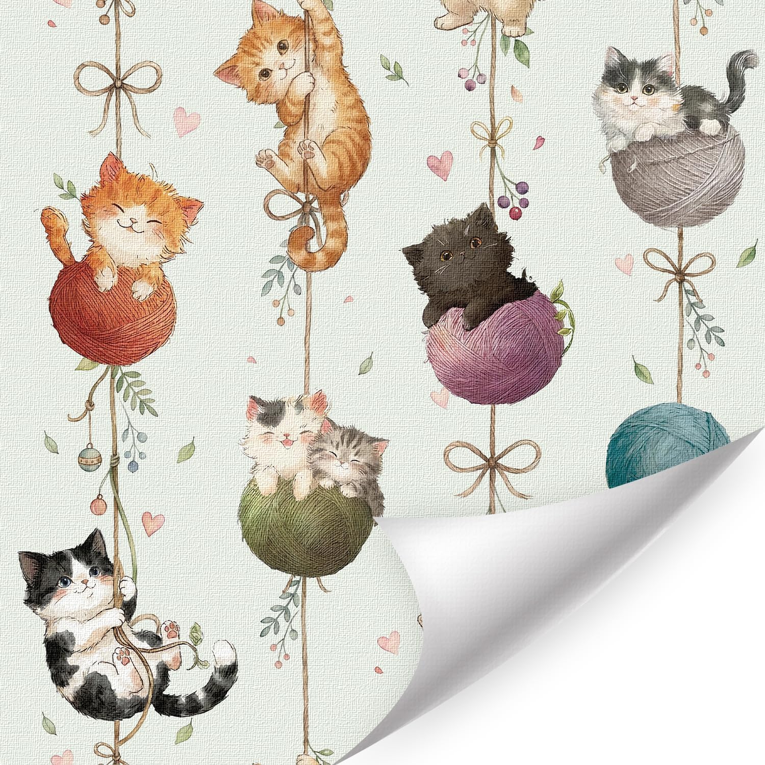 TOARTi Cat Wallpaper for Cats Lover Peel and Stick Decor 44x300cm — image 1
