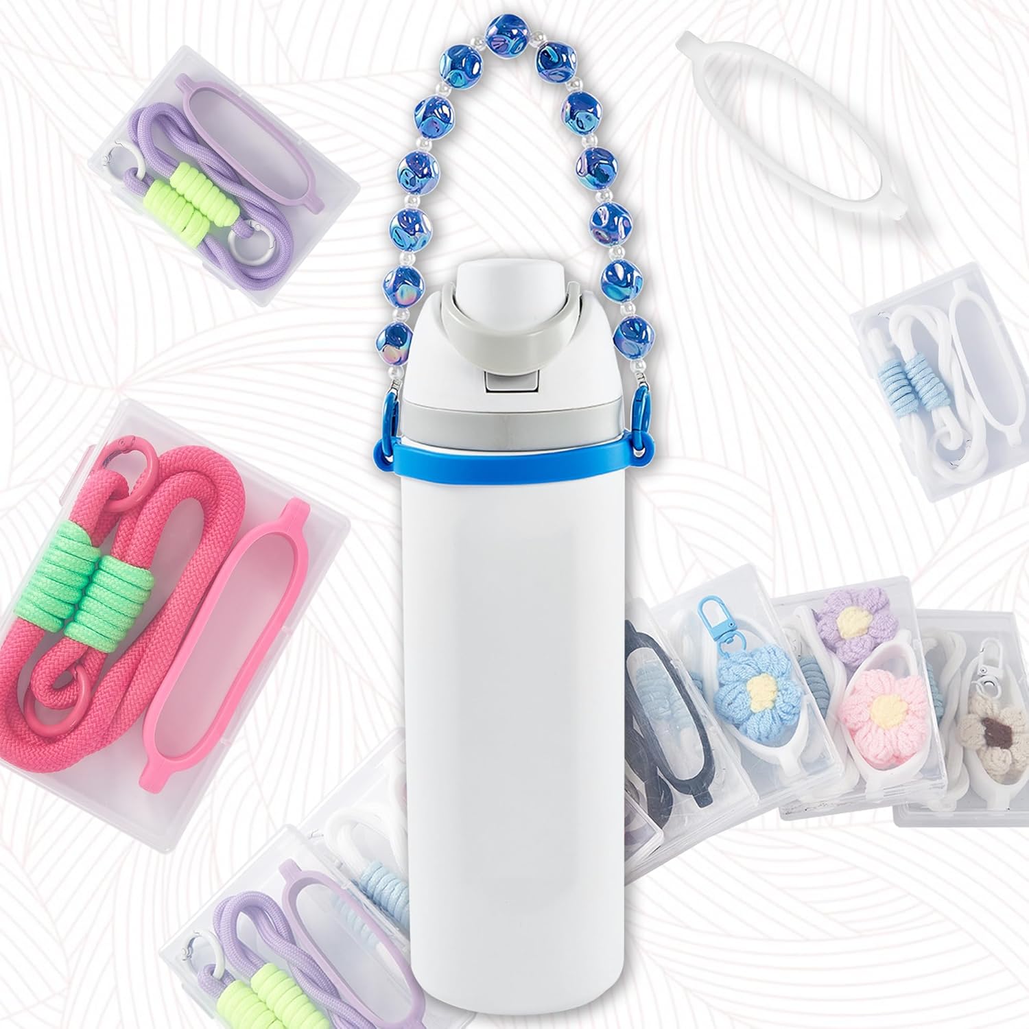 Bigwaves Bottle Silicone Handle Strap,Compatible Owala Freesip Water Bottle - Fits 16oz to 40oz, Water Bottle Carrier Grip Accessories for Running Bike, Gym Or Jogging - Image 2