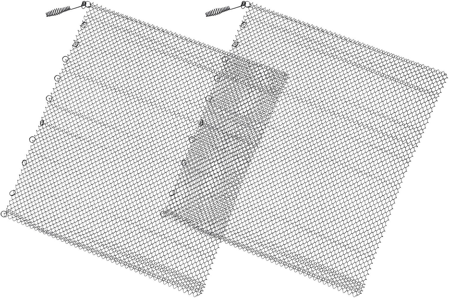 Hemobllo 2pcs Fireplace Mesh Screen Curtains 24" X 20" Metal Mesh Panels Protective Fireplace Screen Inserts for Indoor Living Room Fire Pit Accessories