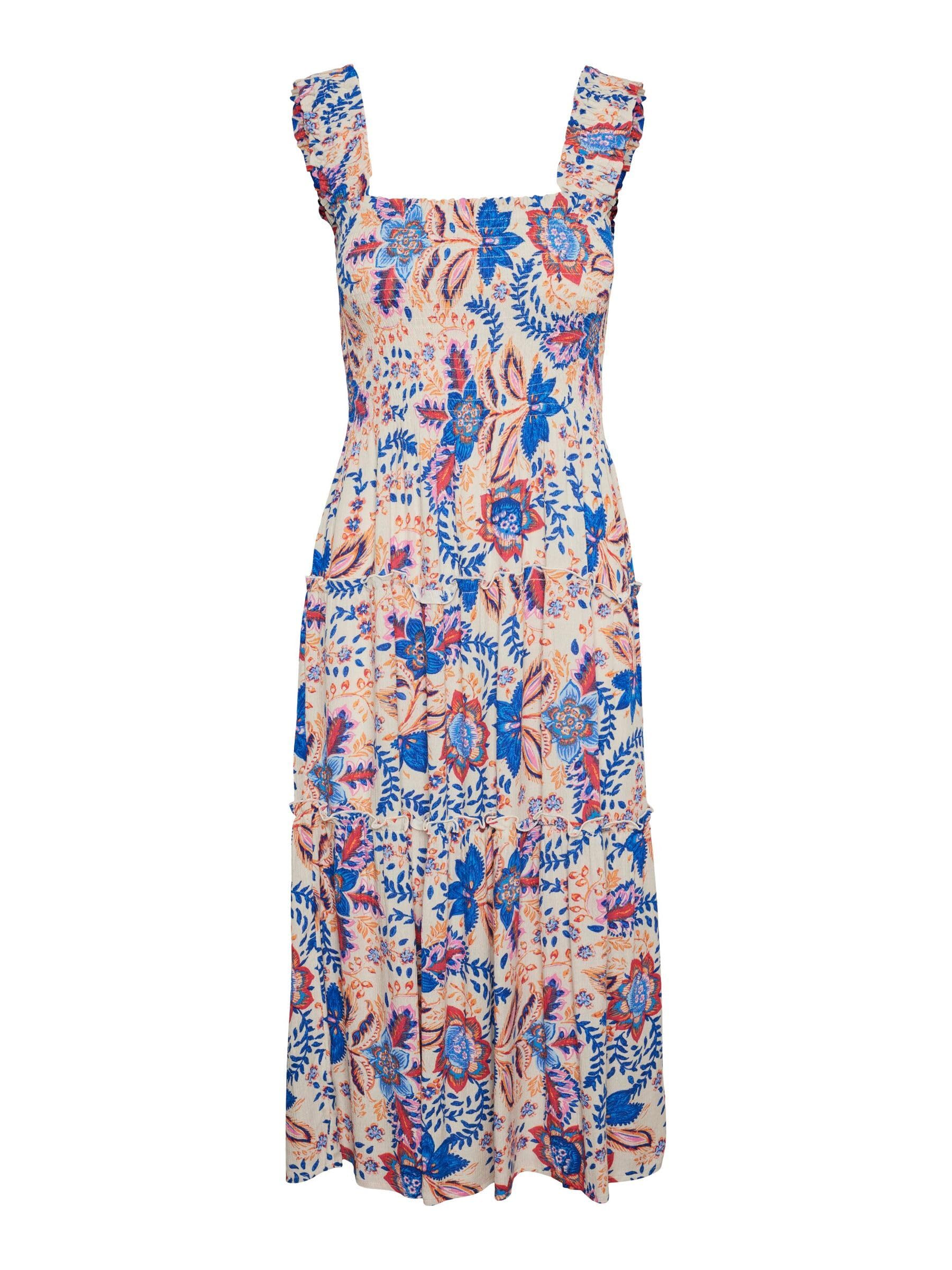 VERO MODA Female Dress VMMENNY Midi Dress, Silver Lining, L